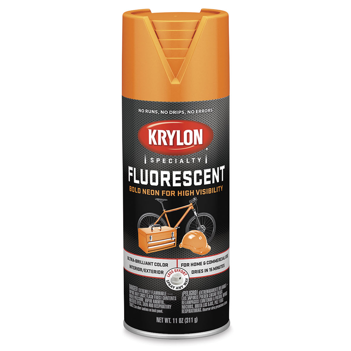 Krylon Fluorescent Spray Paint - Fluorescent Yellow-Orange, 12 oz can