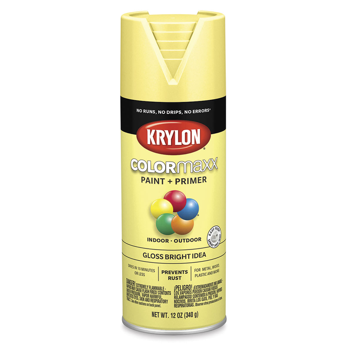 Krylon COLORmaxx Gloss Bright Idea Yellow Spray Paint & Primer (K05507007)