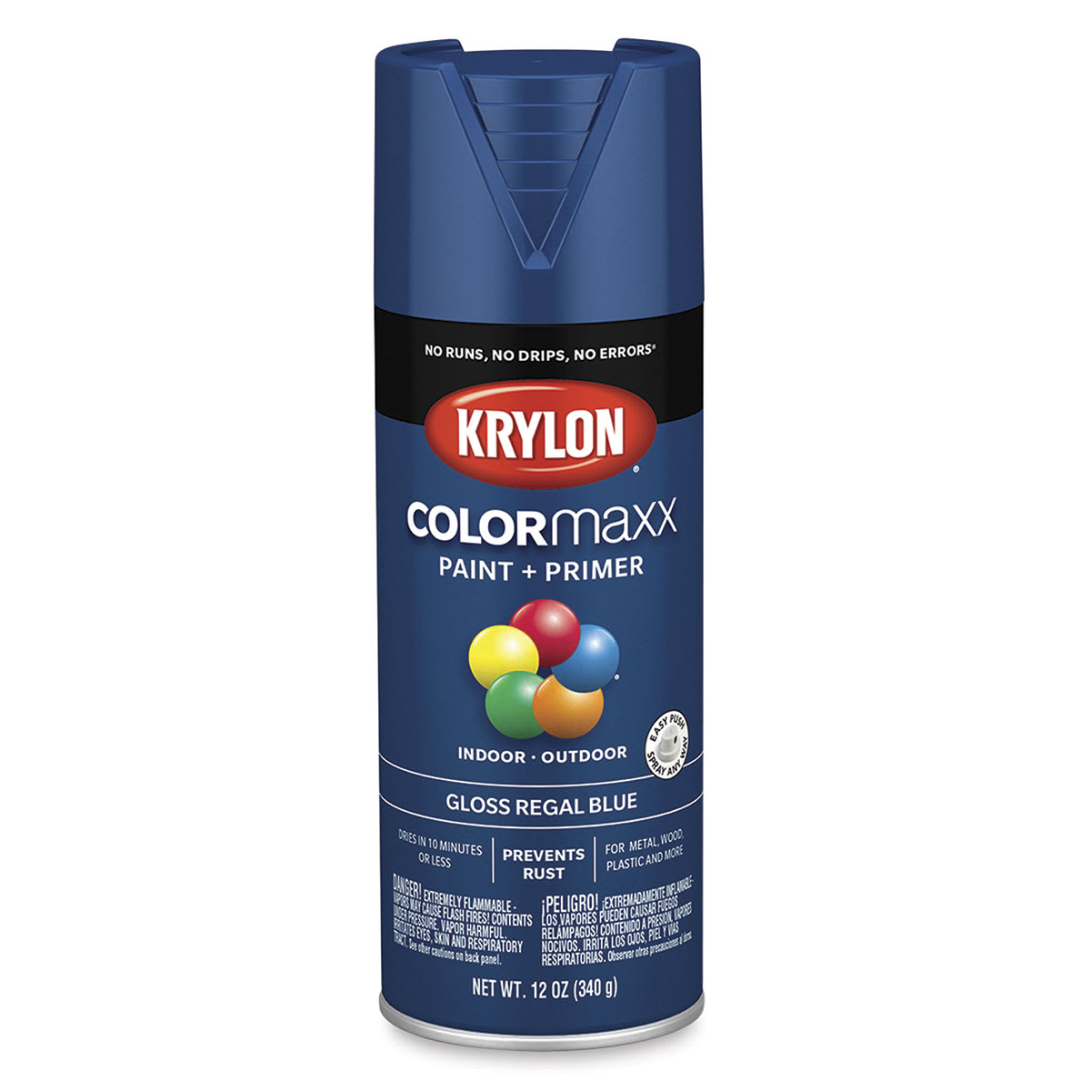 12 Oz K05535007 Regal Blue COLORmaxx Paint & Primer Spray Paint, Gloss