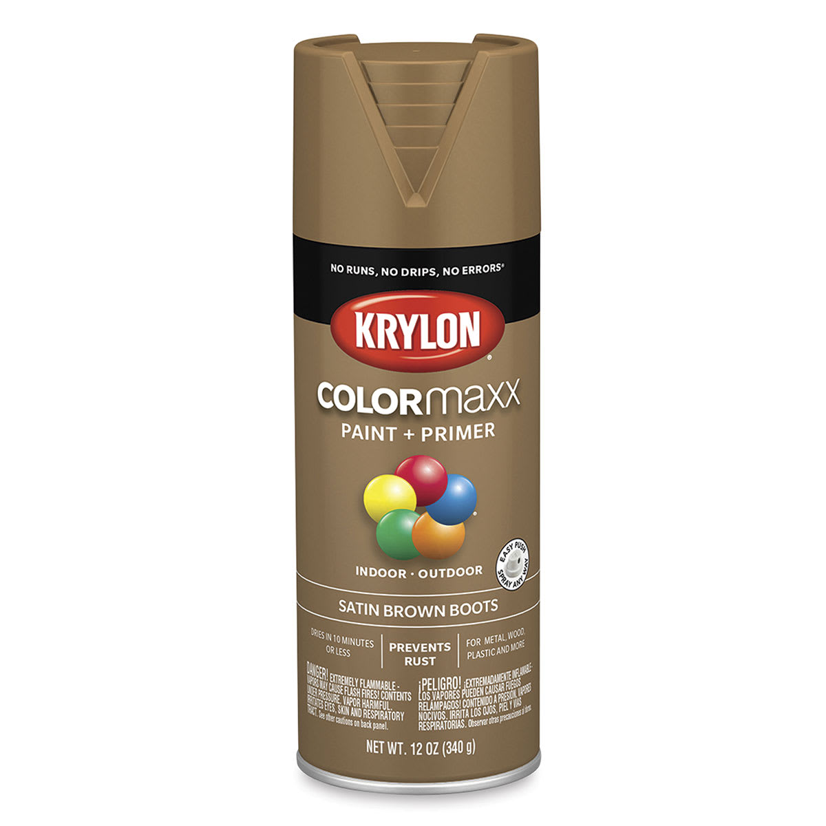 Krylon COLORmaxx Satin Brown Boots Spray Paint and Primer (K05559007)