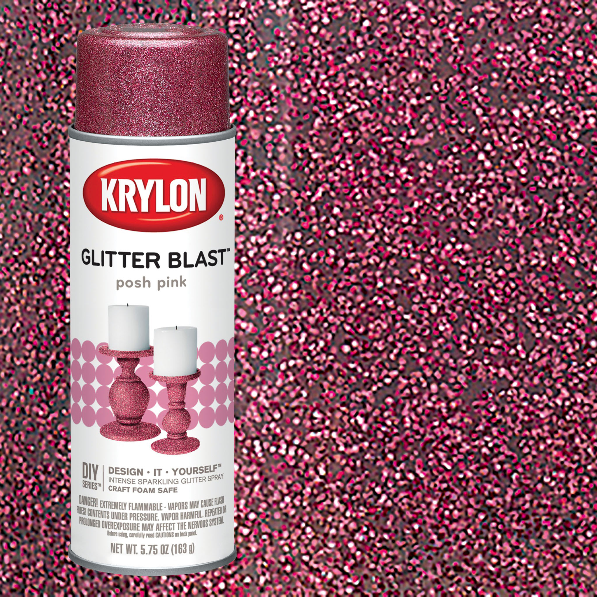 Krylon Glitter Blast Posh Pink 5.75 oz Aerosol (K03812A00)
