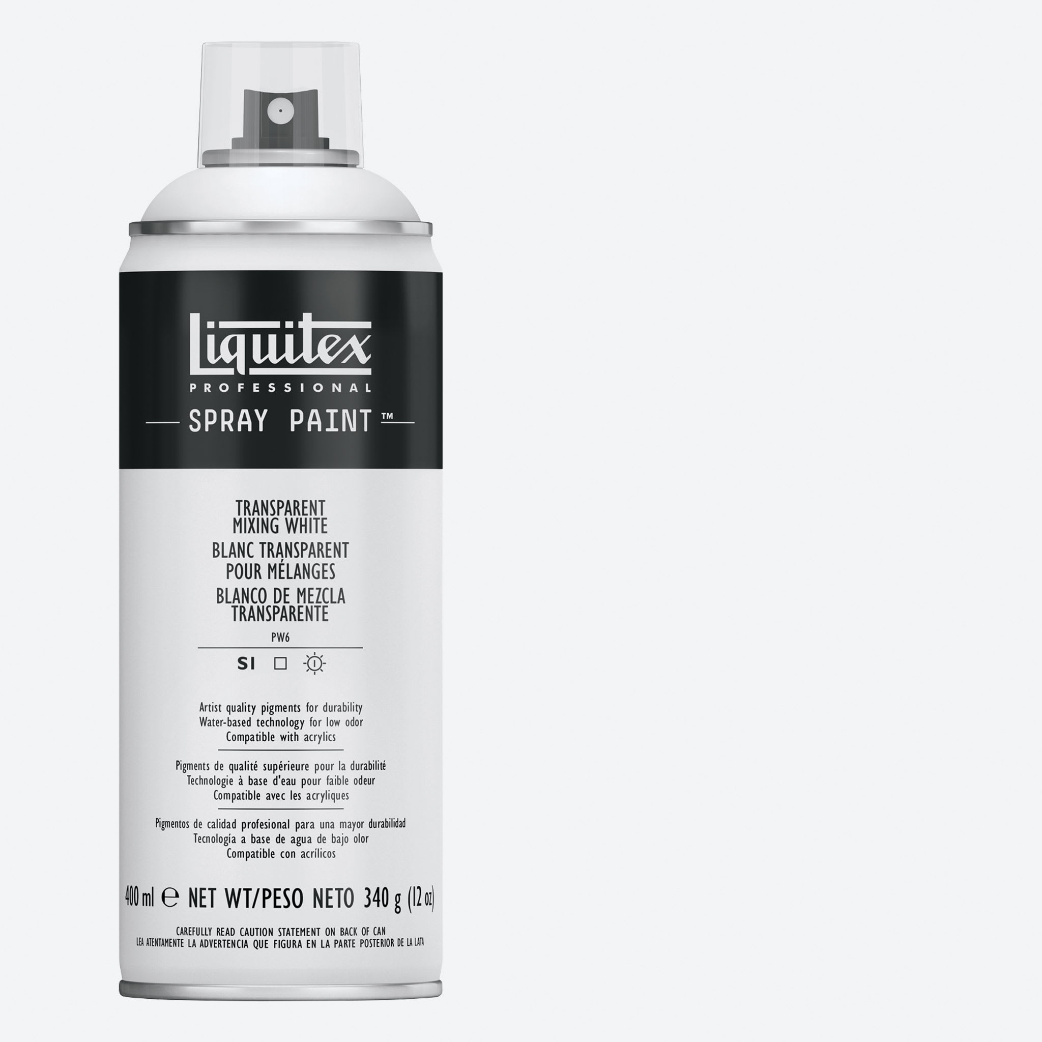 Liquitex Professional Spray Paint - Transparent Mixing White, 400 ml can