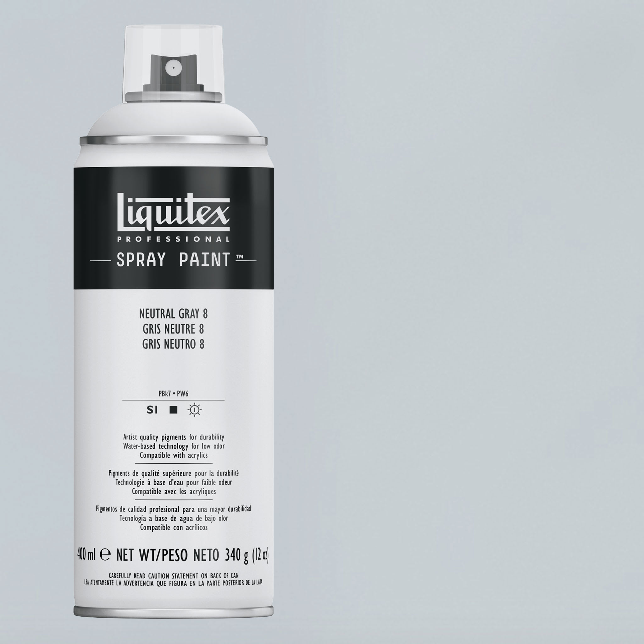 Liquitex Professional Spray Paint - Neutral Gray 8, 400 ml can