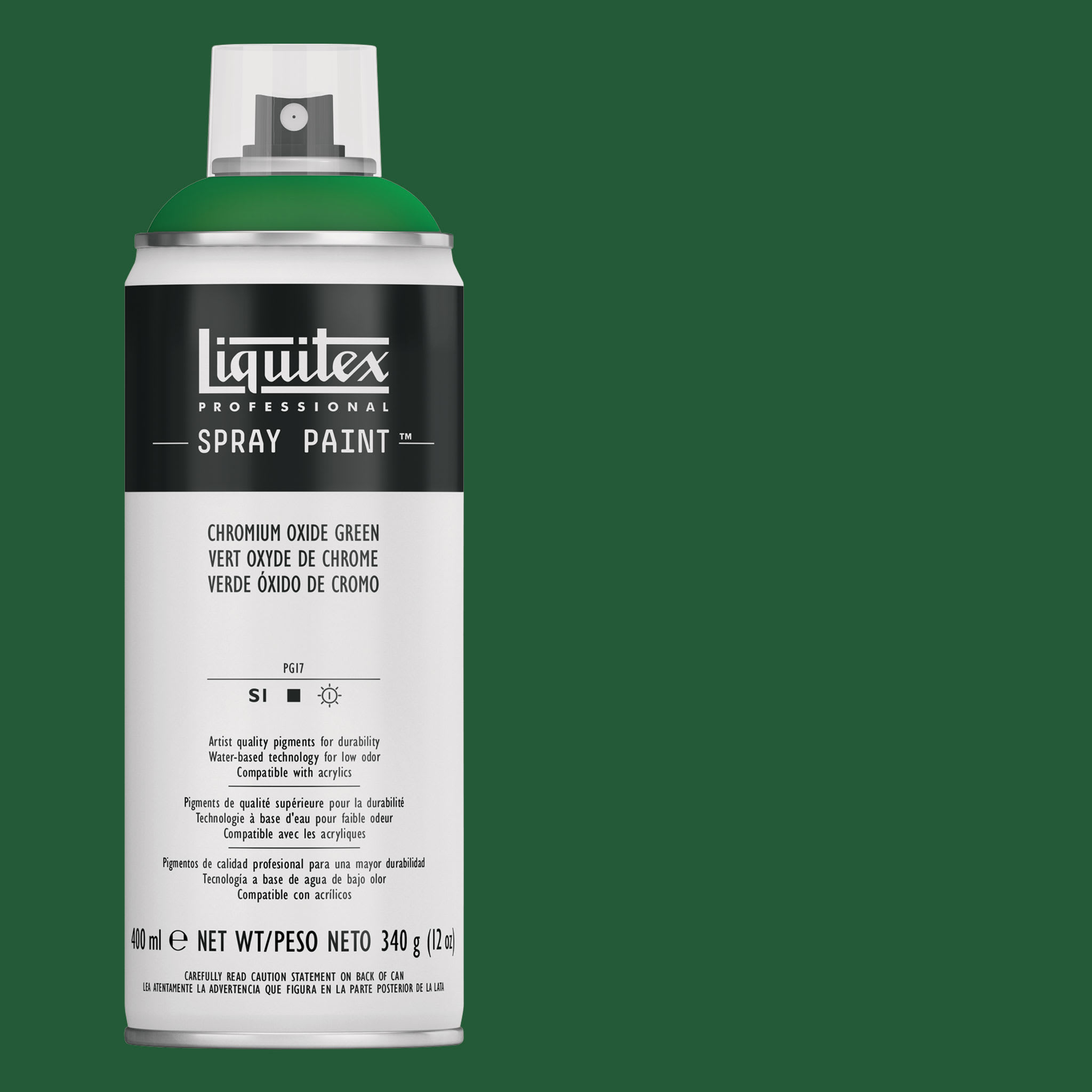 Liquitex Professional Spray Paint - Chromium Oxide Green, 400 ml can