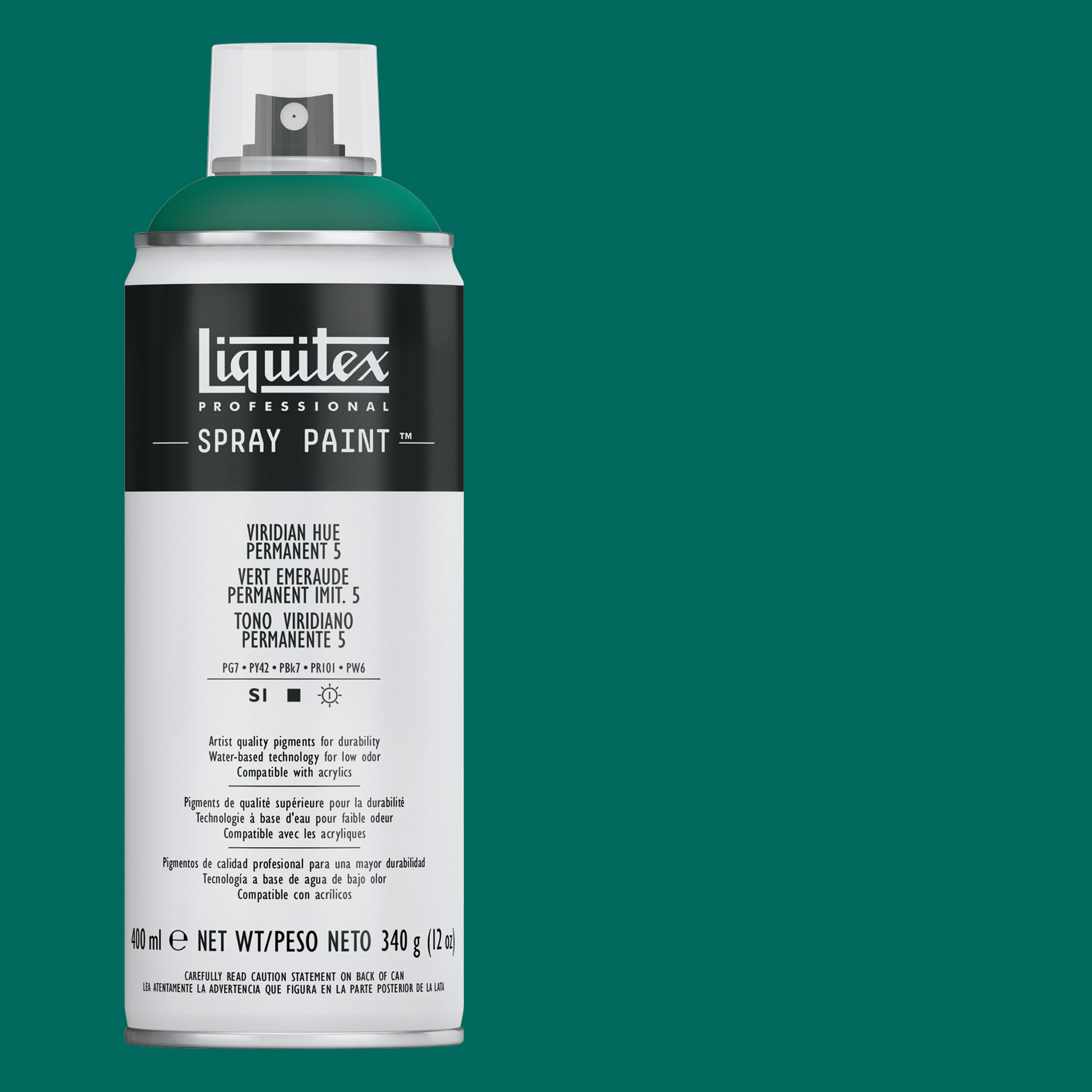 Liquitex Professional Spray Paint - Viridian Hue Permanent 5, 400 ml can
