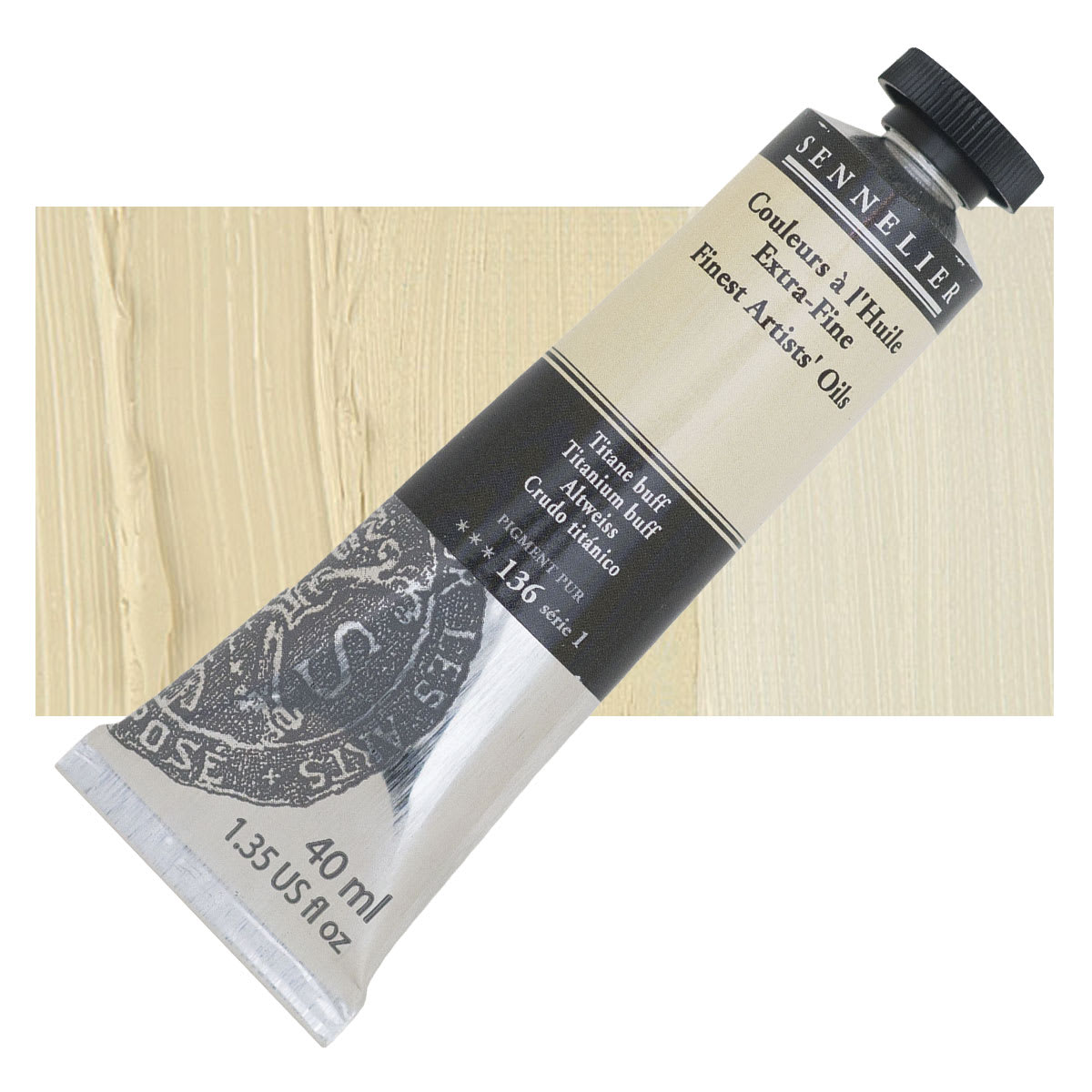 Sennelier Artists' Extra Fine Oil Paint - Titanium Buff, 40 ml tube