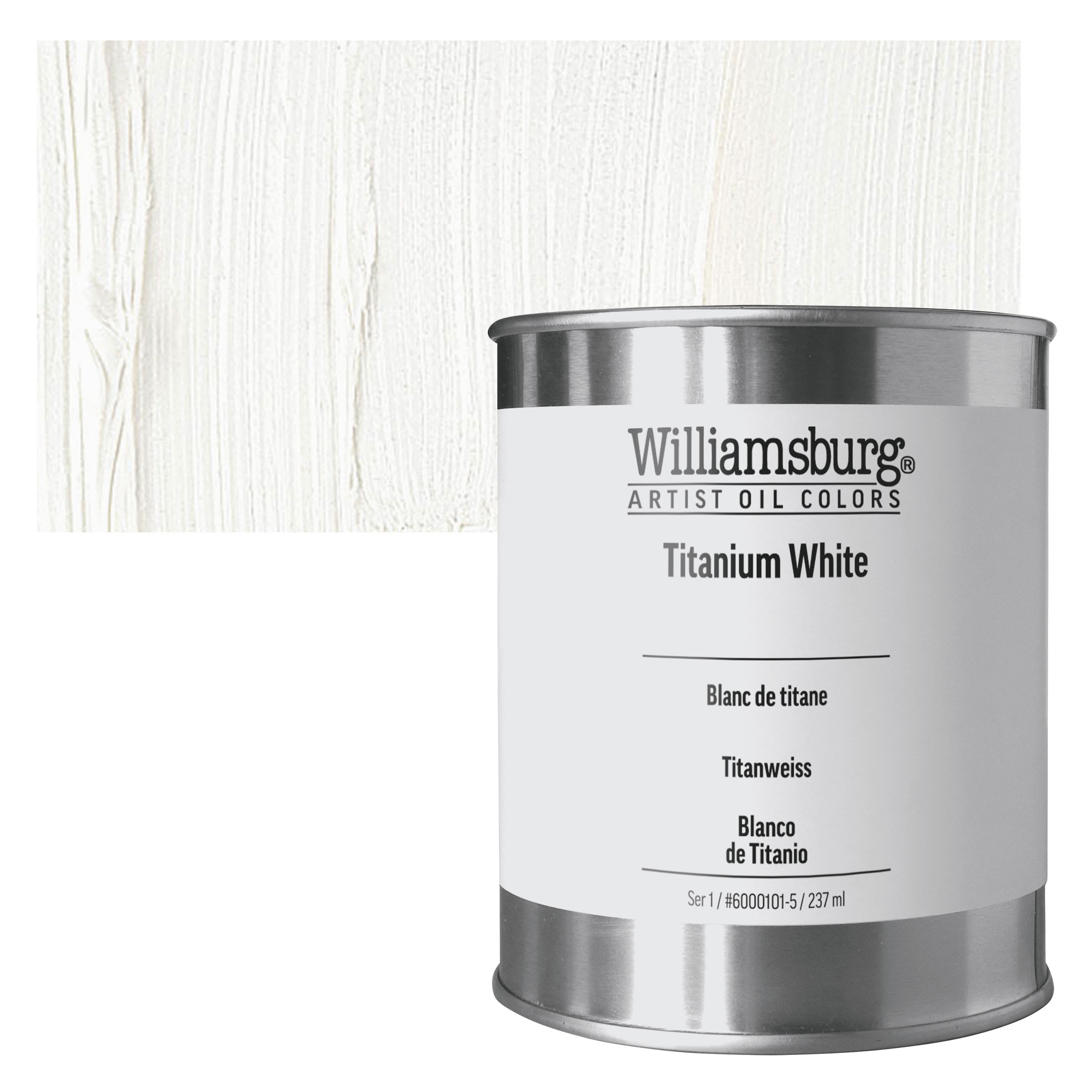 Williamsburg Handmade Oil Paint - Titanium White, 8 oz Can