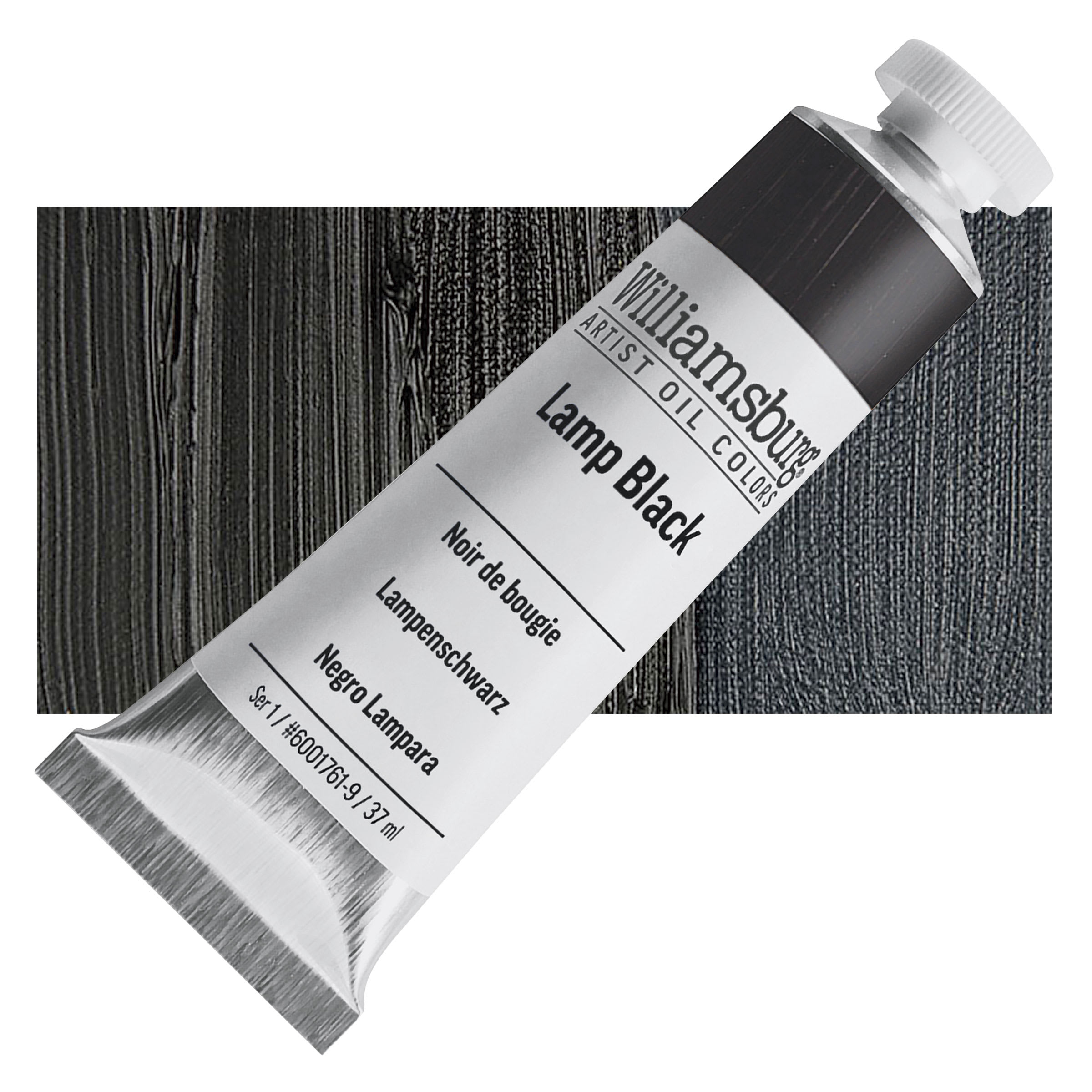 Williamsburg Handmade Oil Paints - Lamp Black, 37 ml tube
