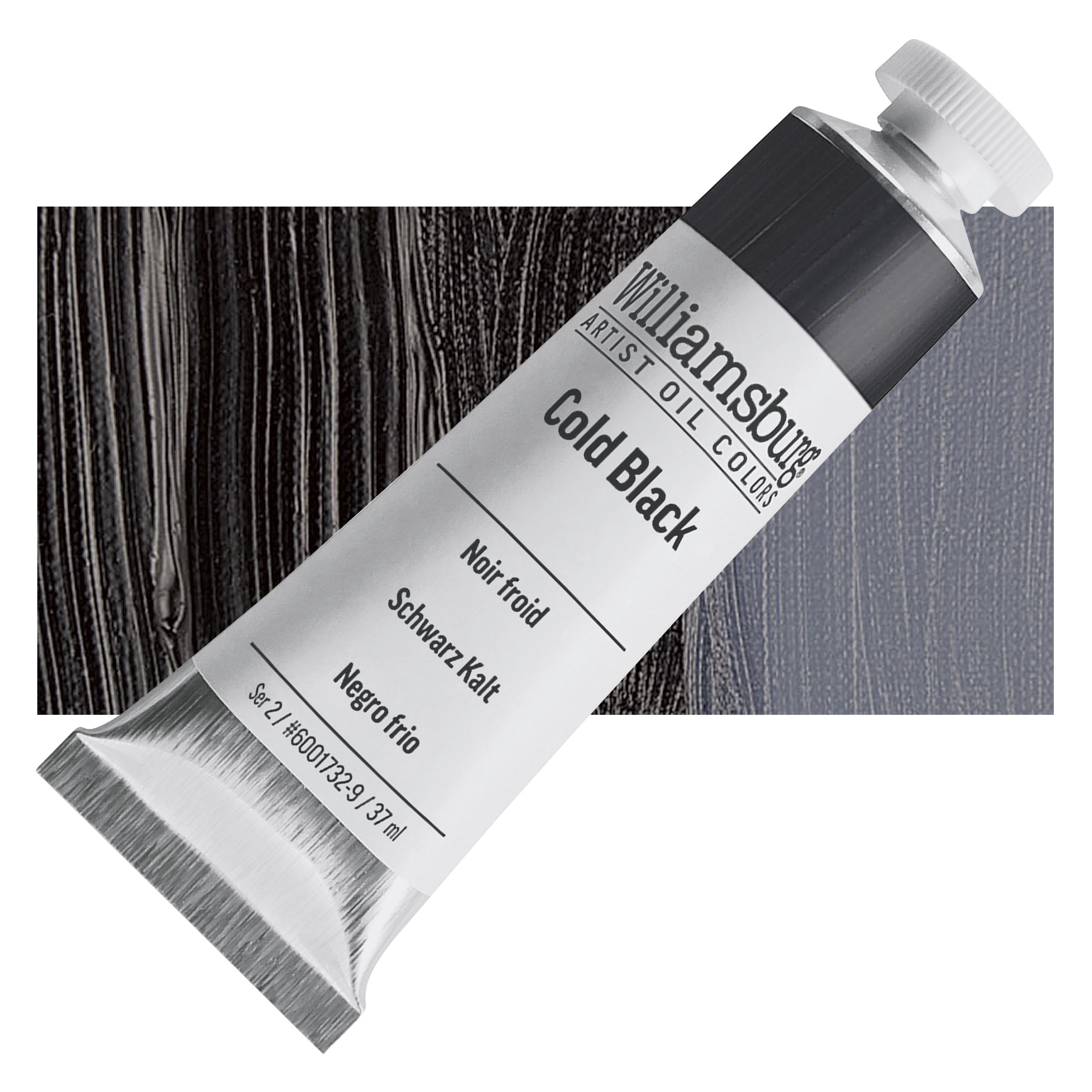 Williamsburg Handmade Oil Paint - Cold Black, 37 ml tube