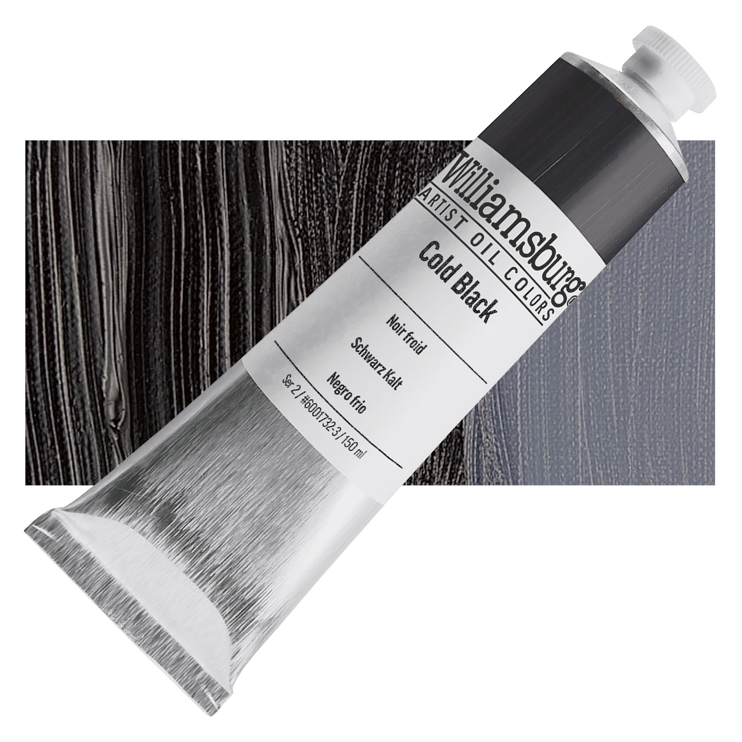 Williamsburg Handmade Oil Paint - Cold Black, 150 ml tube