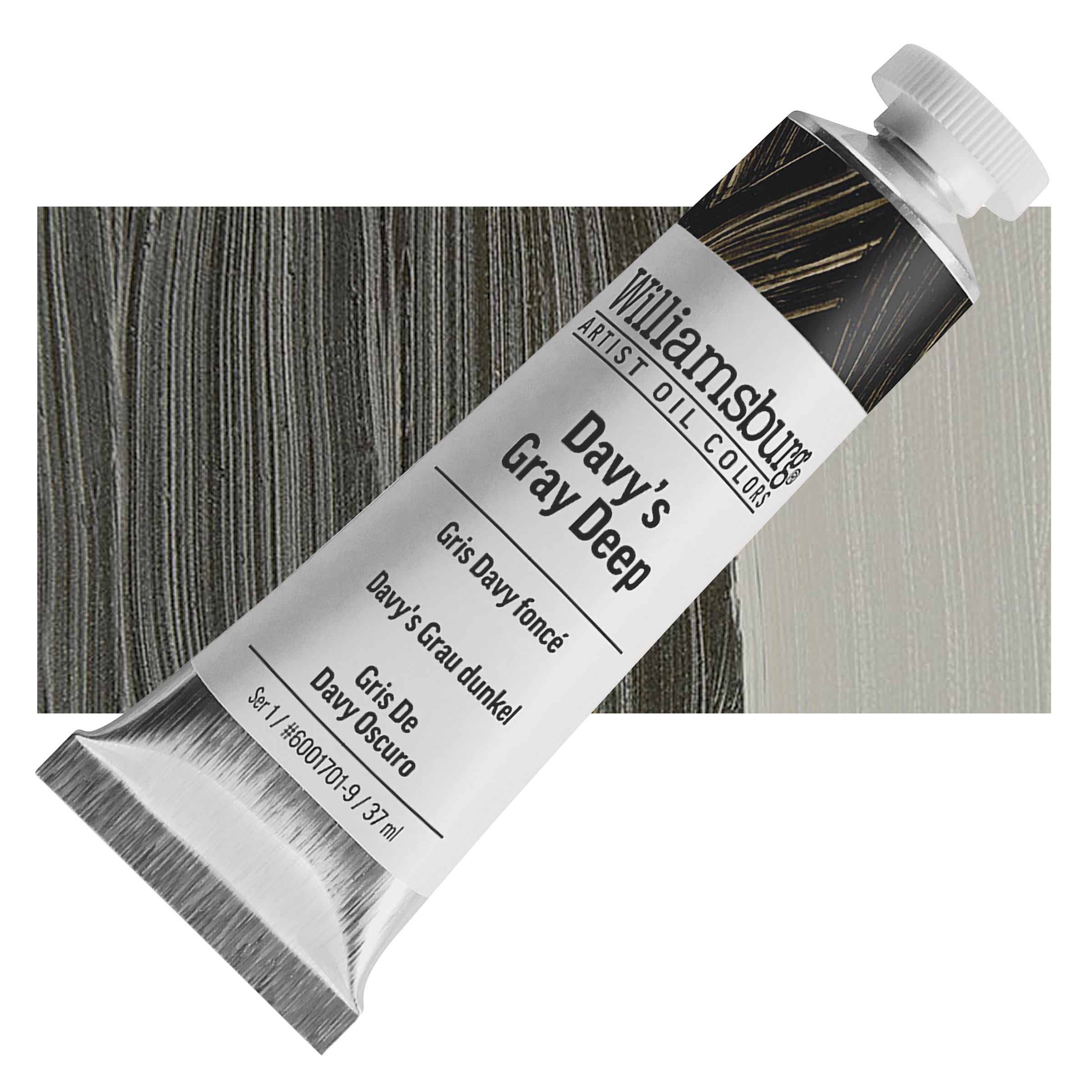 Williamsburg Handmade Oil Paint - Davy's Gray Deep, 37 ml tube