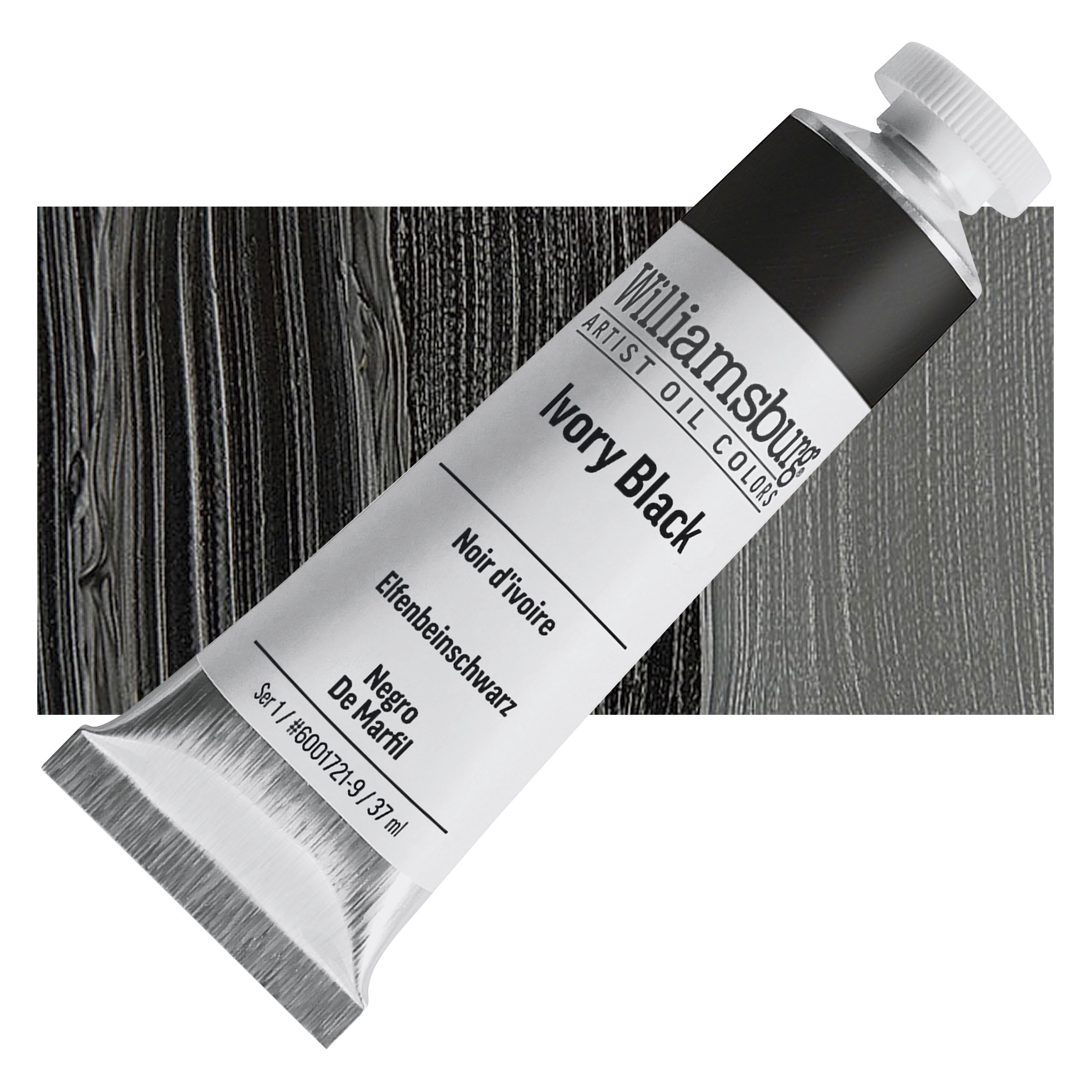 Williamsburg Handmade Oil Paint - Ivory Black, 37 ml tube