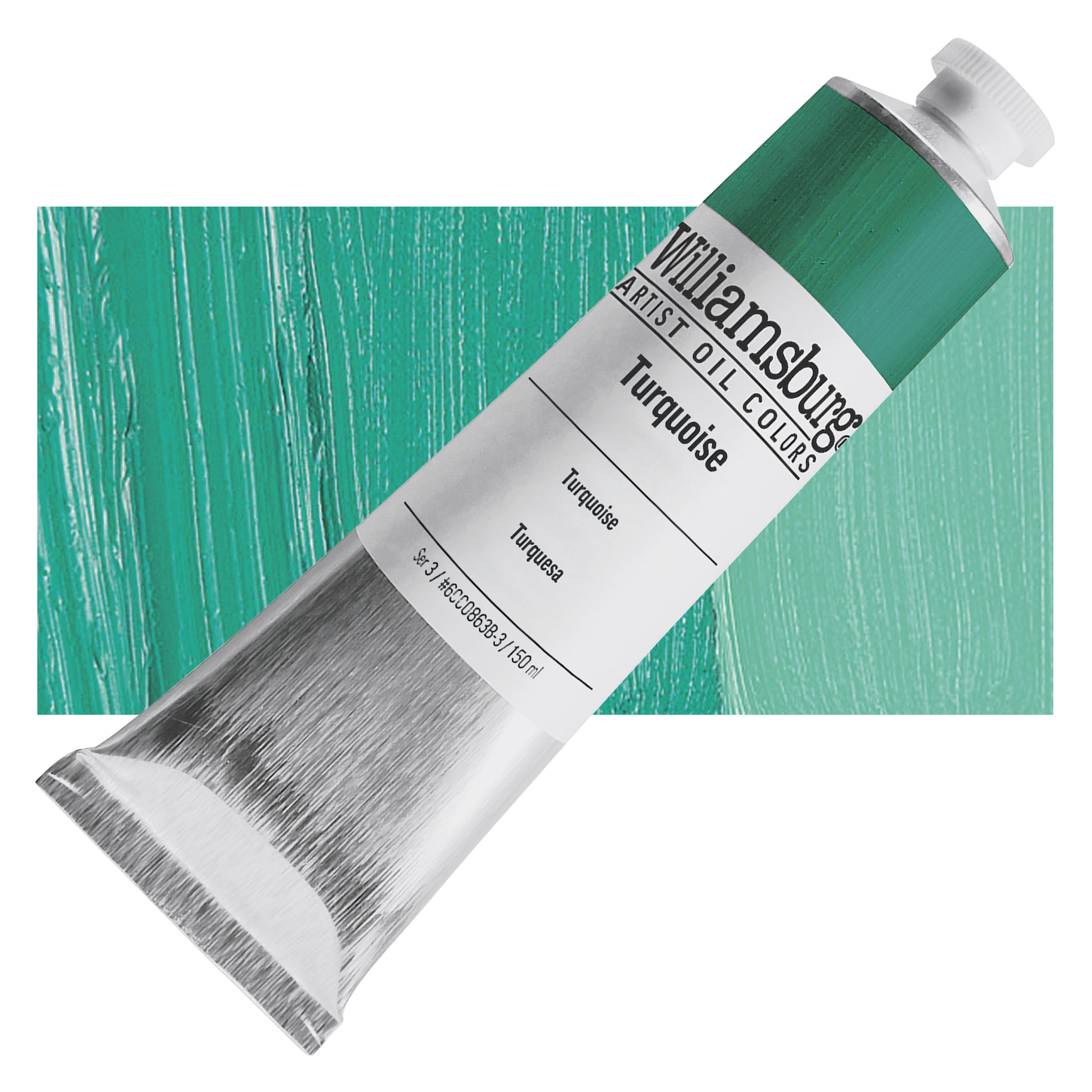 Williamsburg Handmade Oil Paint - Turquoise, 150 ml tube