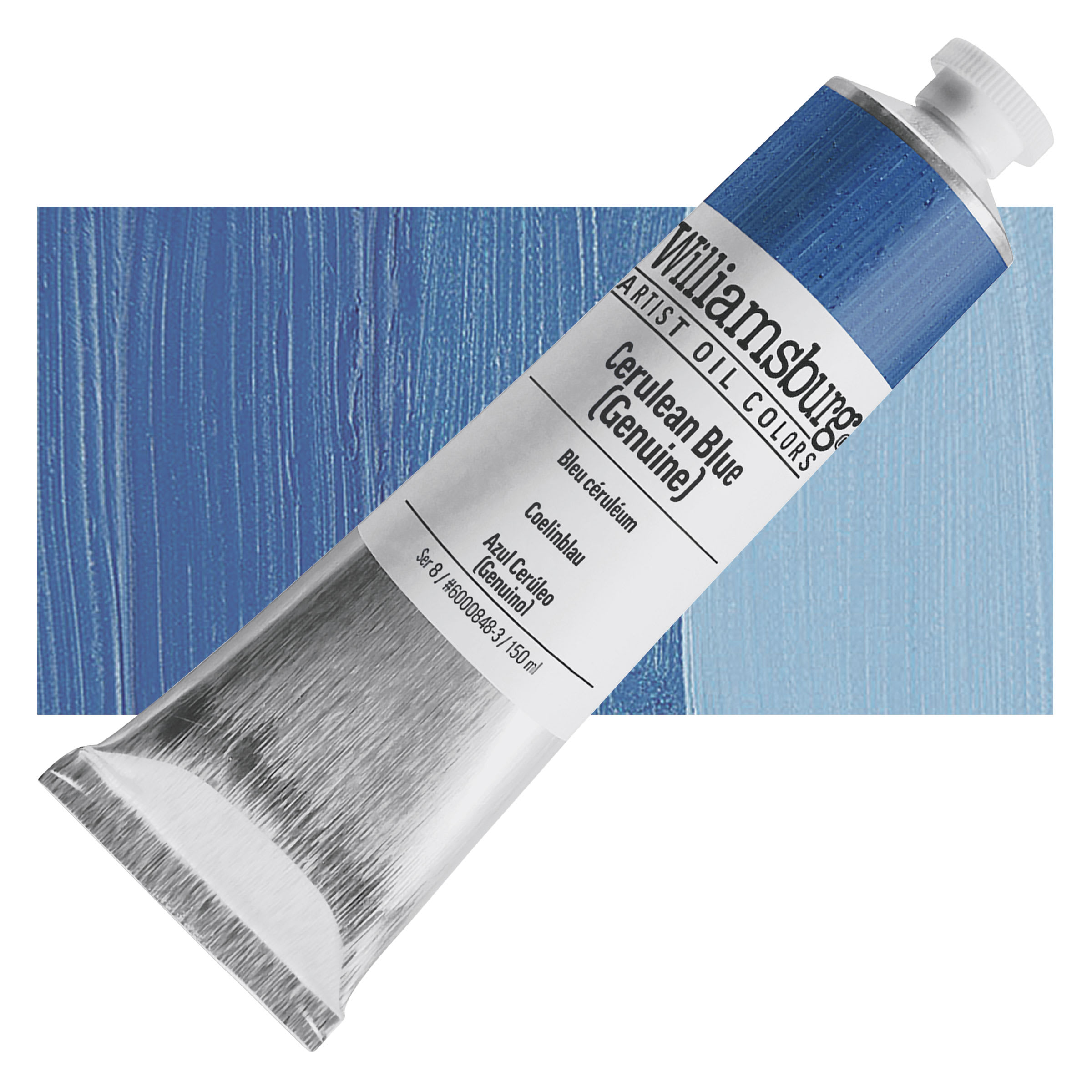 Williamsburg Handmade Oil Paint - Cerulean Blue, 150 ml tube