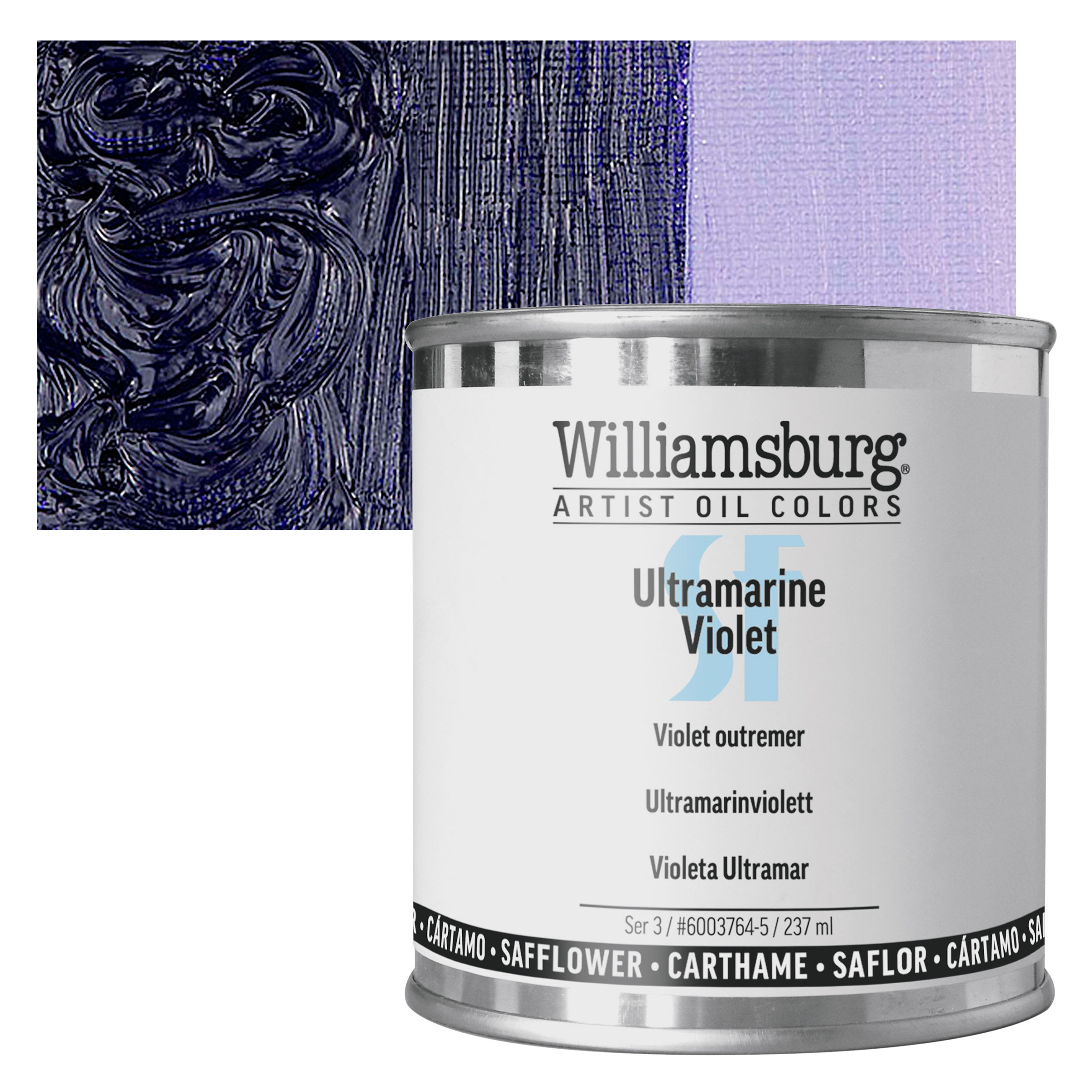 Williamsburg Handmade Safflower Oil Color - Ultramarine Violet, 8 oz can