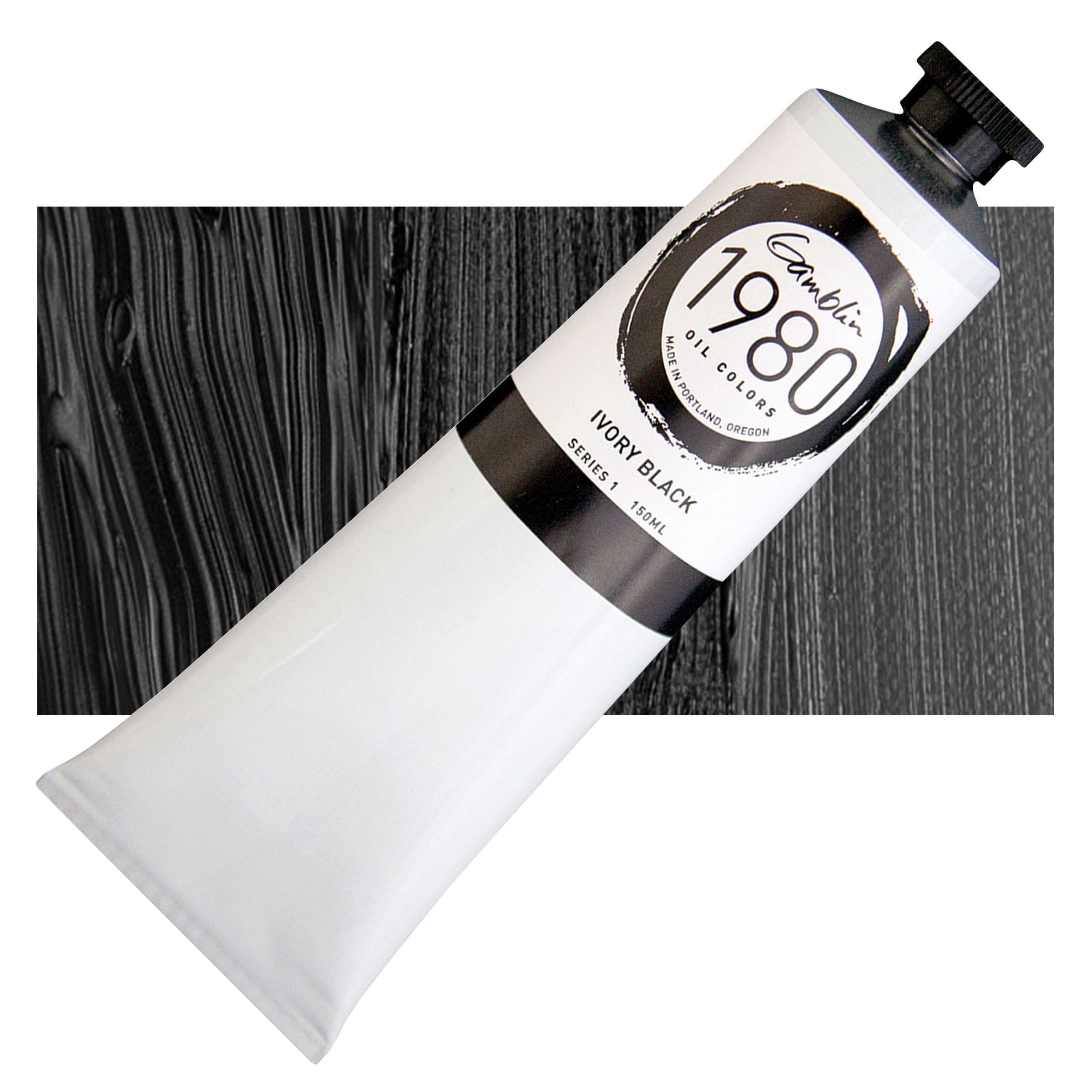 Gamblin 1980 Oil Color, 150 ml Paint in Ivory Black | 150 fl oz