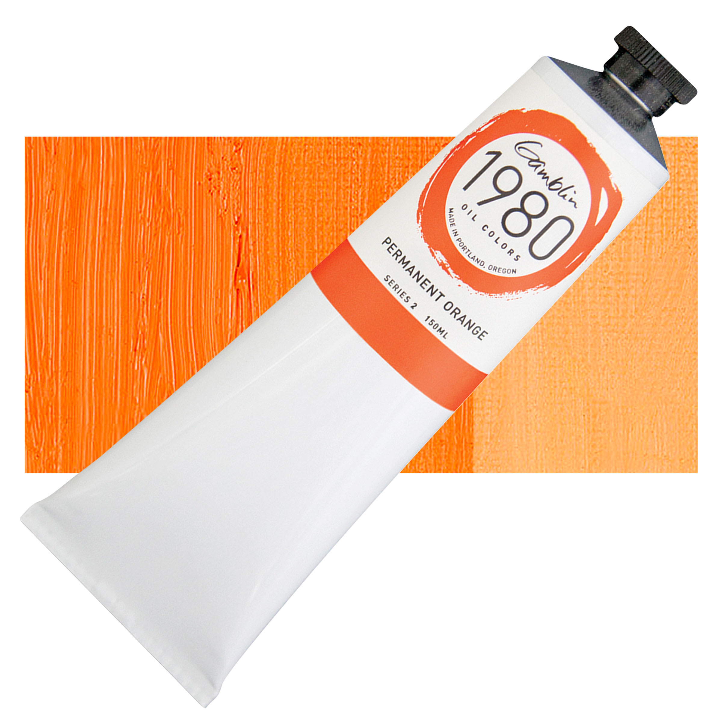 Gamblin 1980 Oils - Permanent Orange, 150 ml tube