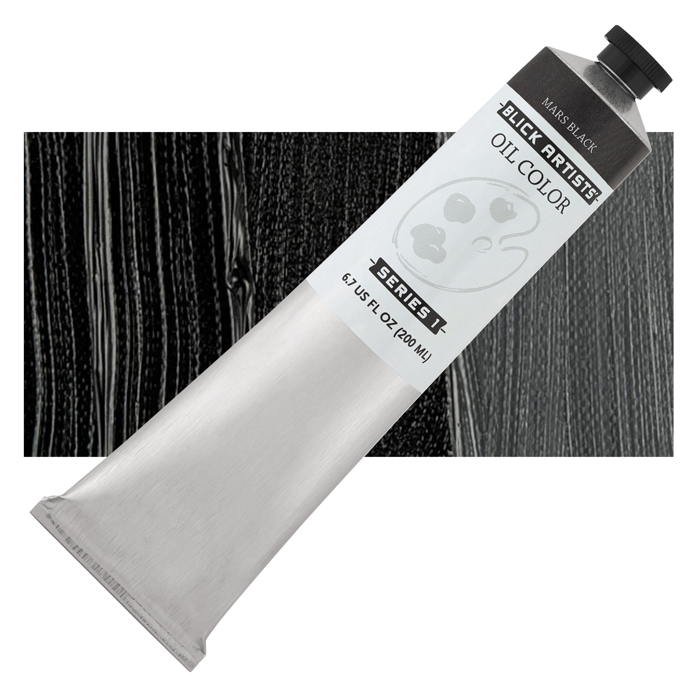 Blick Artists' Oil Color - Mars Black, 200 ml tube