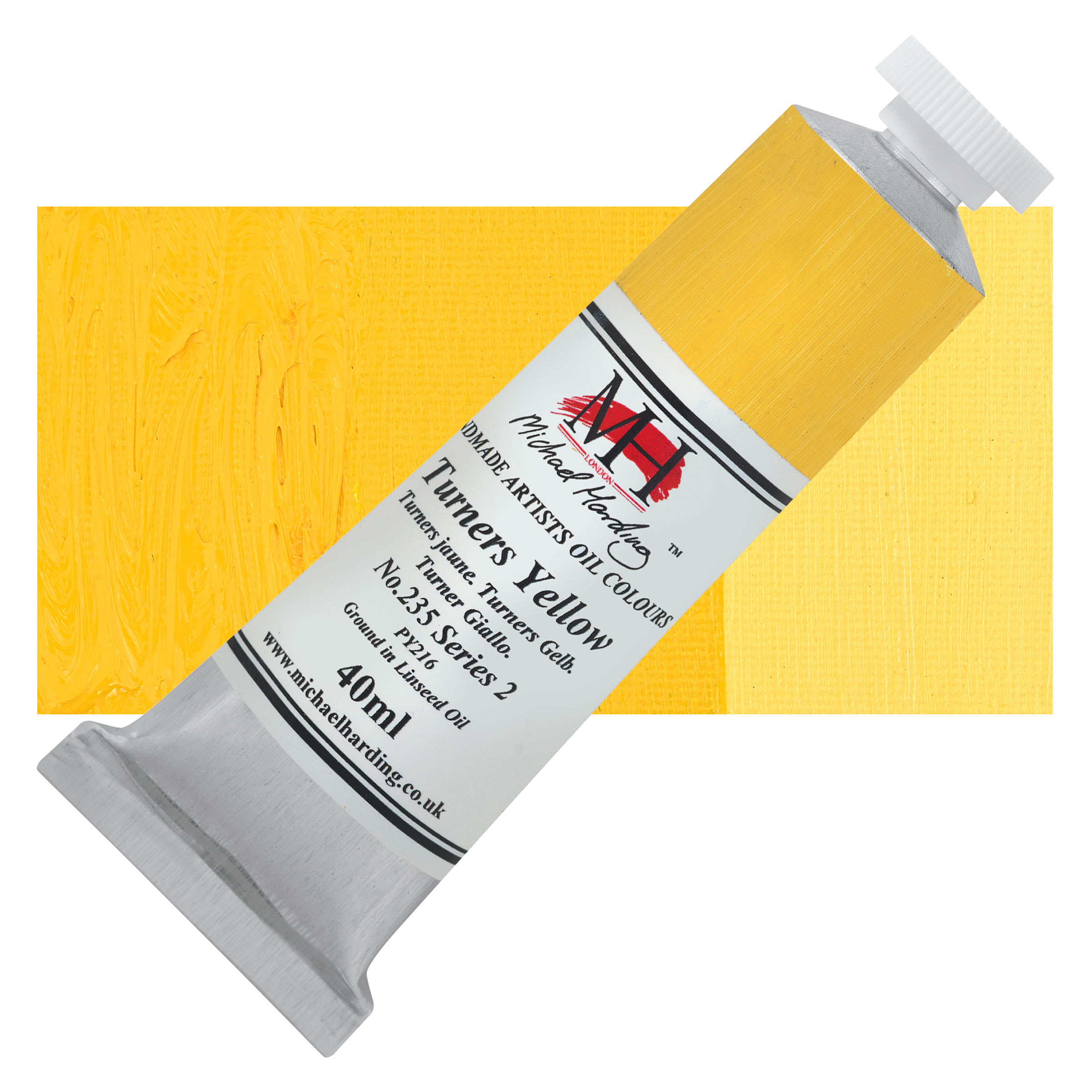 Michael Harding Artists Oil Color - Turners Yellow, 40 ml tube