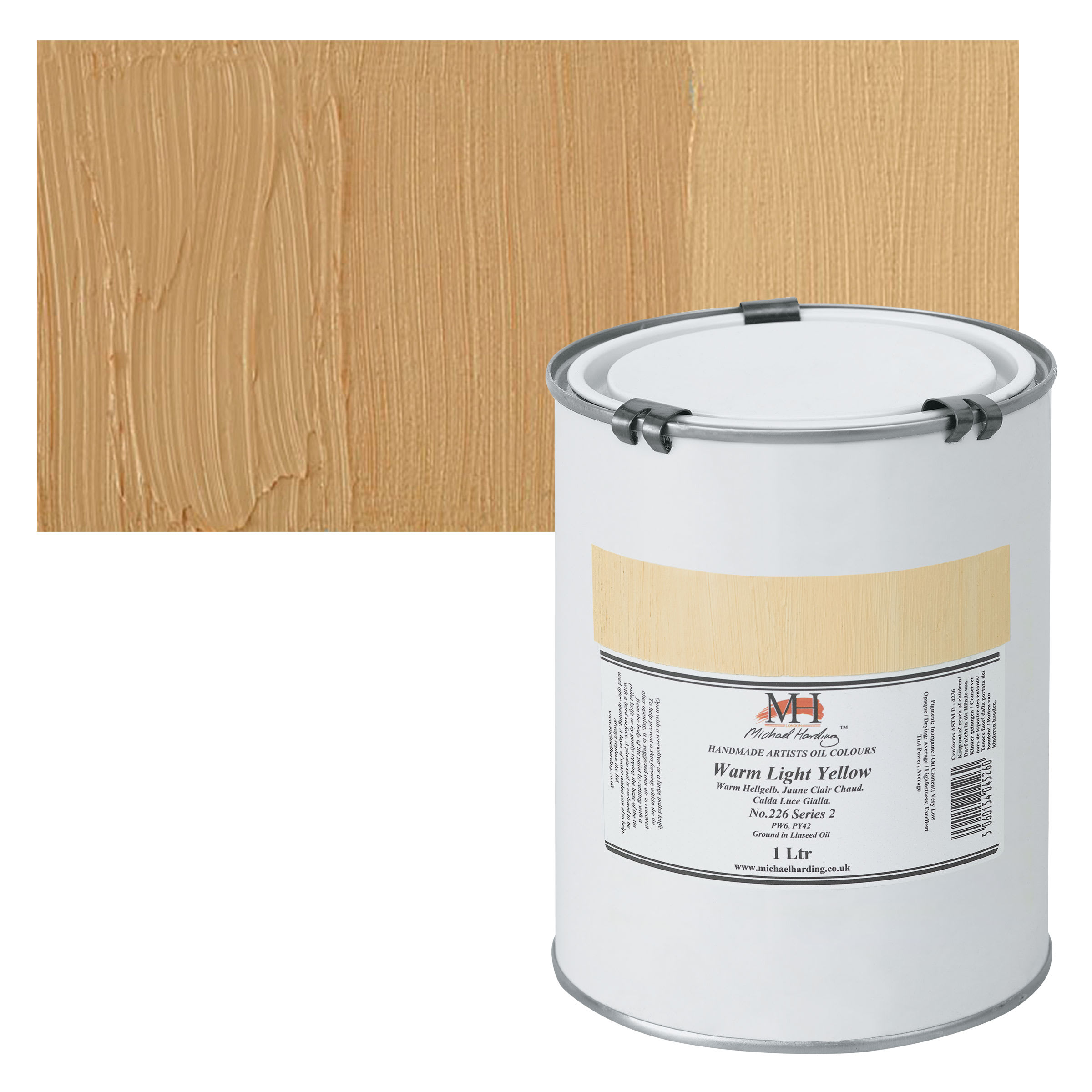 Michael Harding Artists Oil Color - Warm Light Yellow, 1 Liter