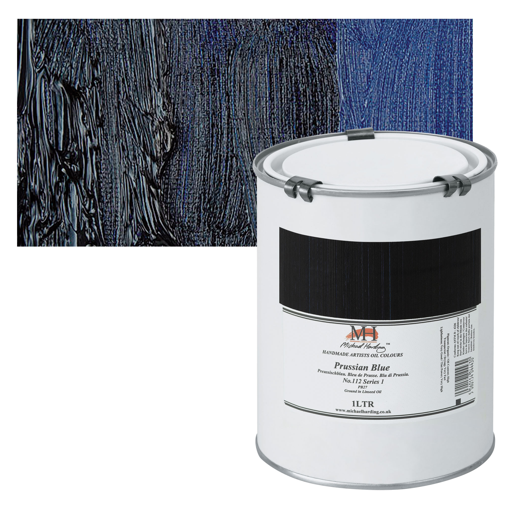 Michael Harding Artists Oil Color - Prussian Blue, 1 Liter