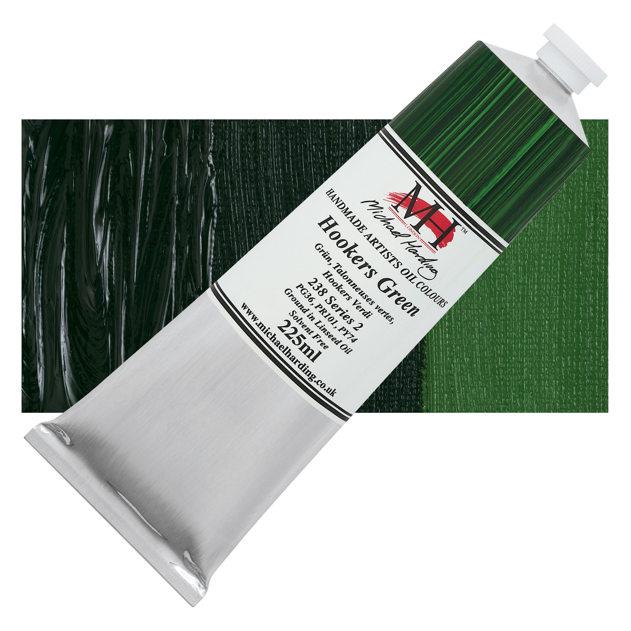 Michael Harding Artists Oil Color - Hookers Green, 225 ml tube