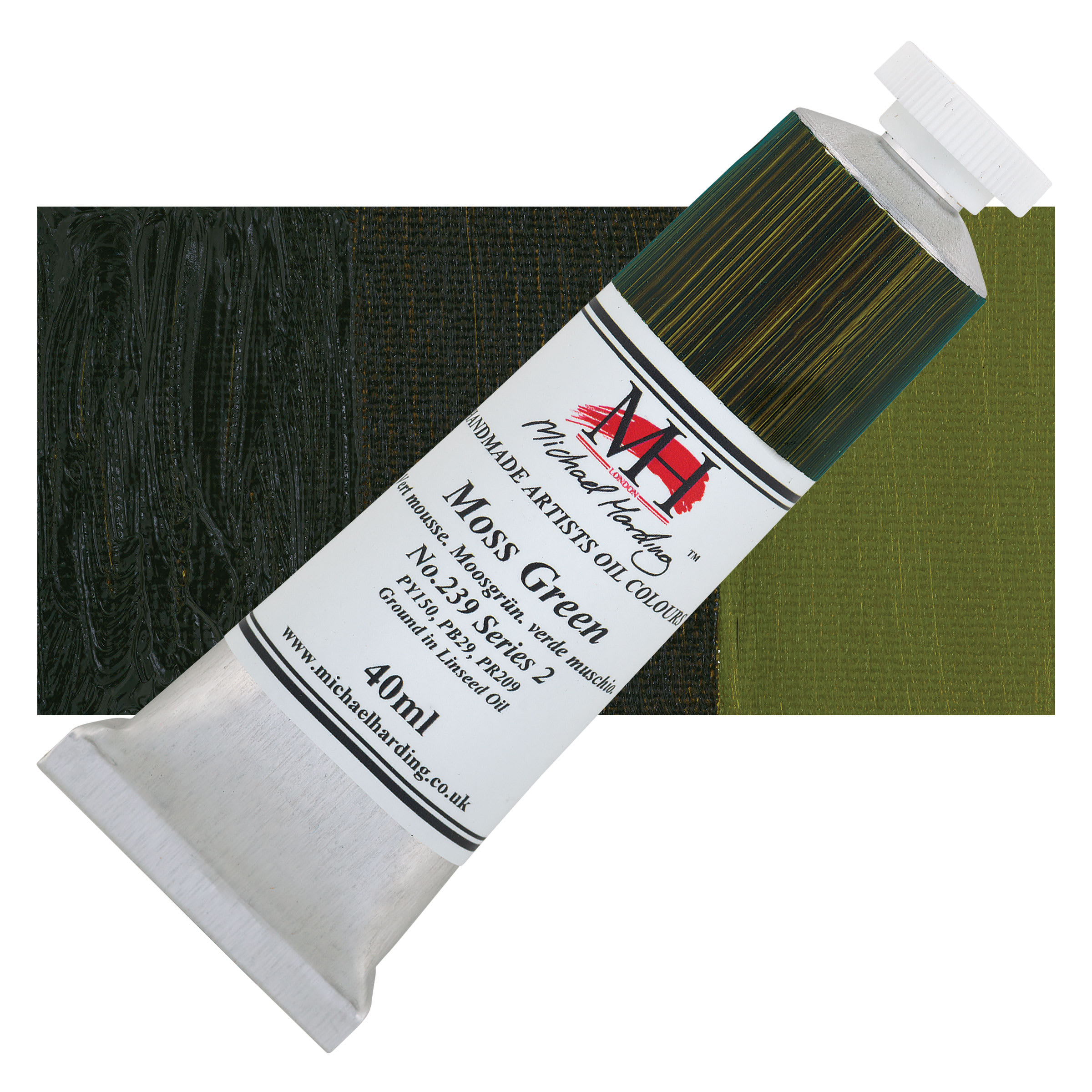 Michael Harding Artists Oil Color - Moss Green, 40 ml tube