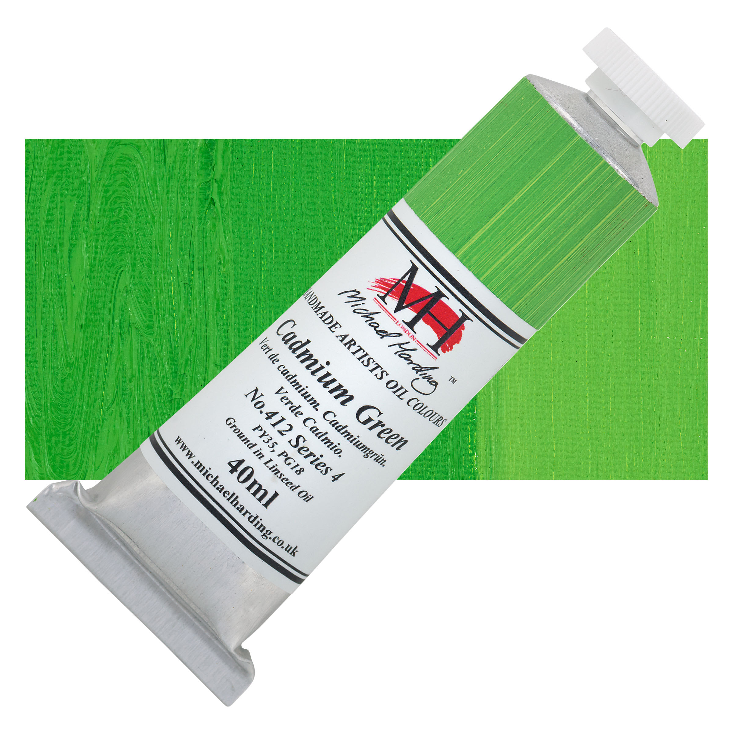 Michael Harding Artists Oil Color - Cadmium Green, 40 ml tube