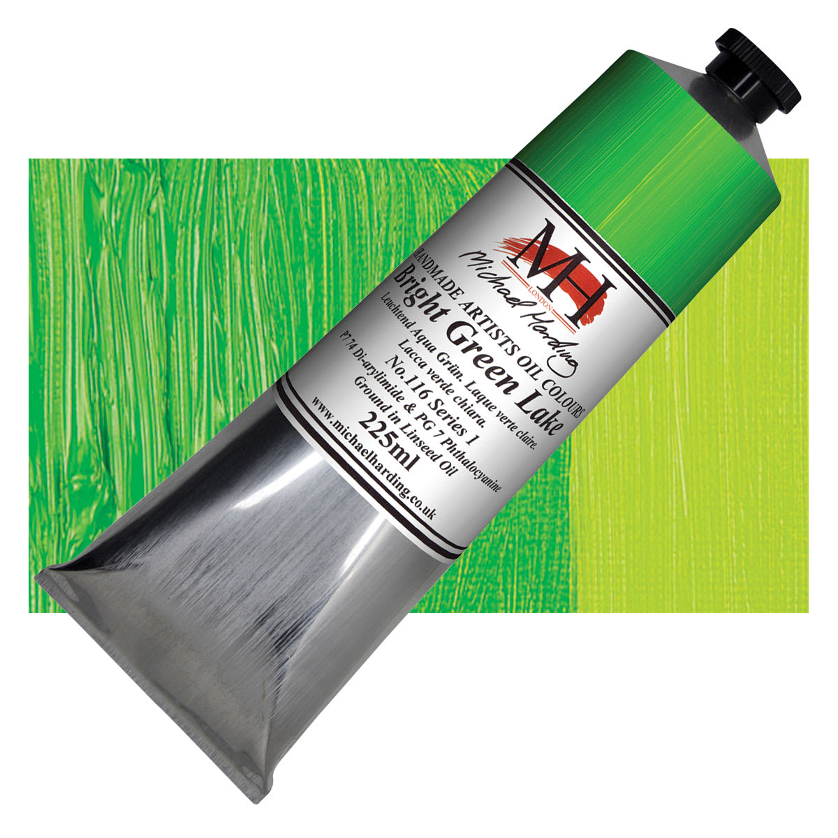 Michael Harding Artists Oil Color - Bright Green Lake, 225 ml tube