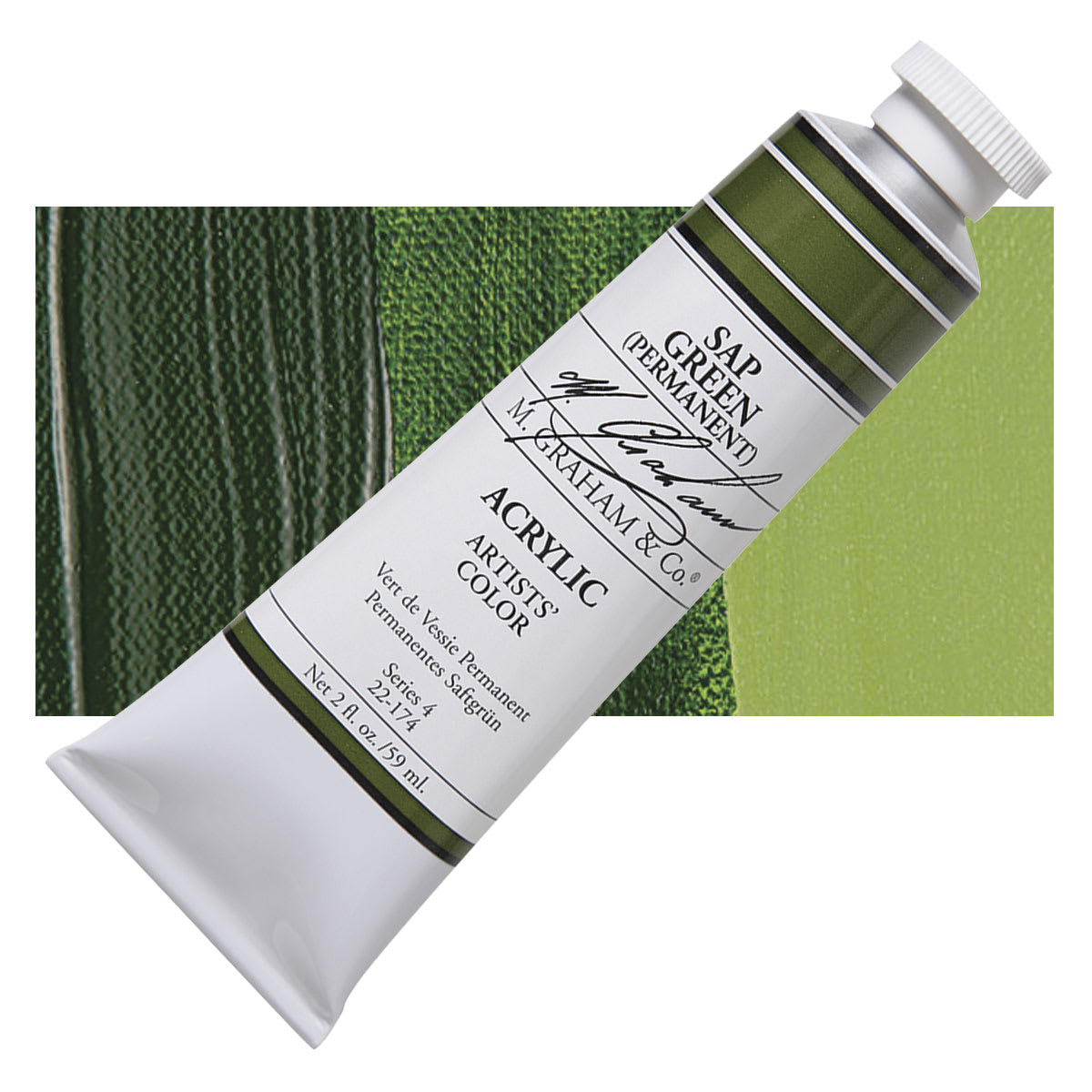 M. Graham Artists' Acrylics - Sap Green Permanent, 2 oz tube
