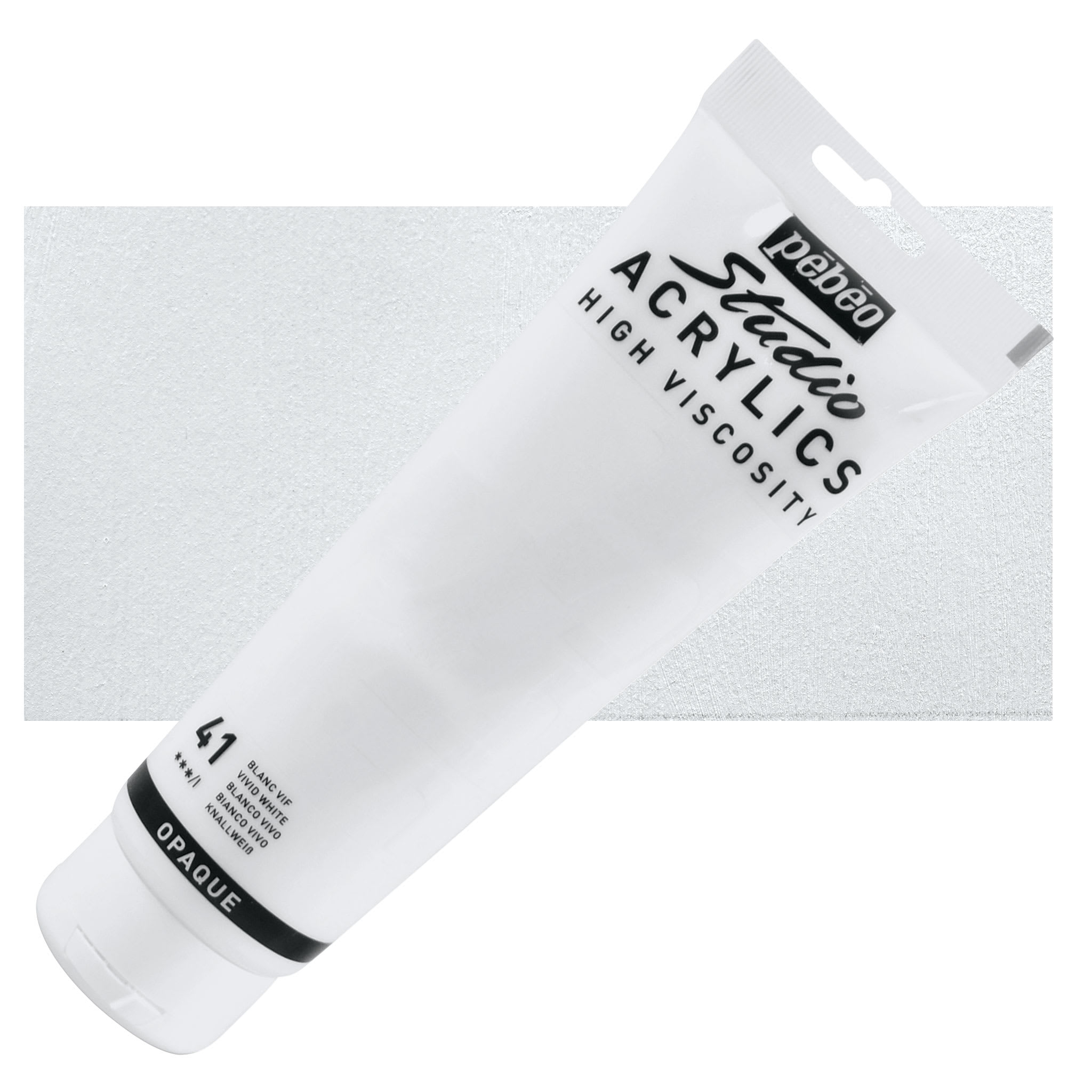 Pebeo High Viscosity Acrylics - Vivid White, 250 ml, Tube
