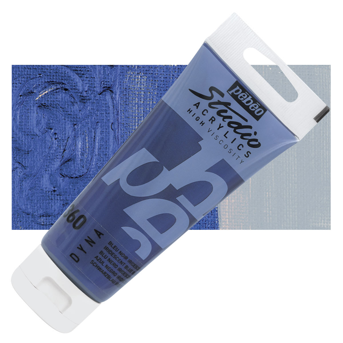 Pebeo High Viscosity Acrylics - Iridescent Blue/Black, 100 ml tube