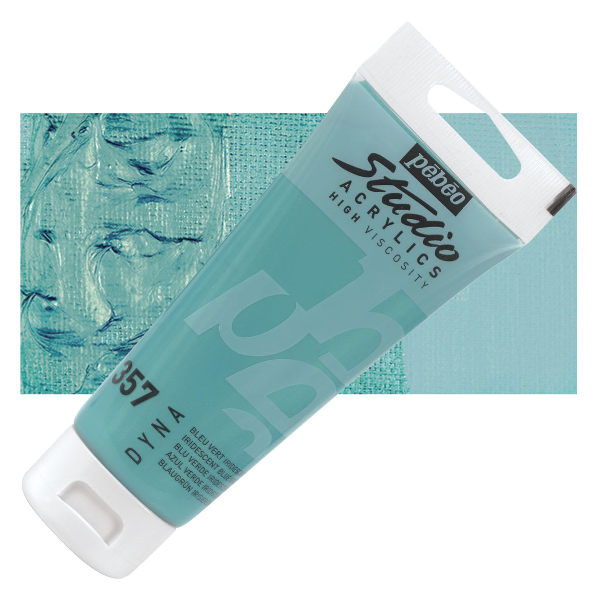 Pebeo High Viscosity Acrylics - Iridescent Blue/Green, 100 ml tube