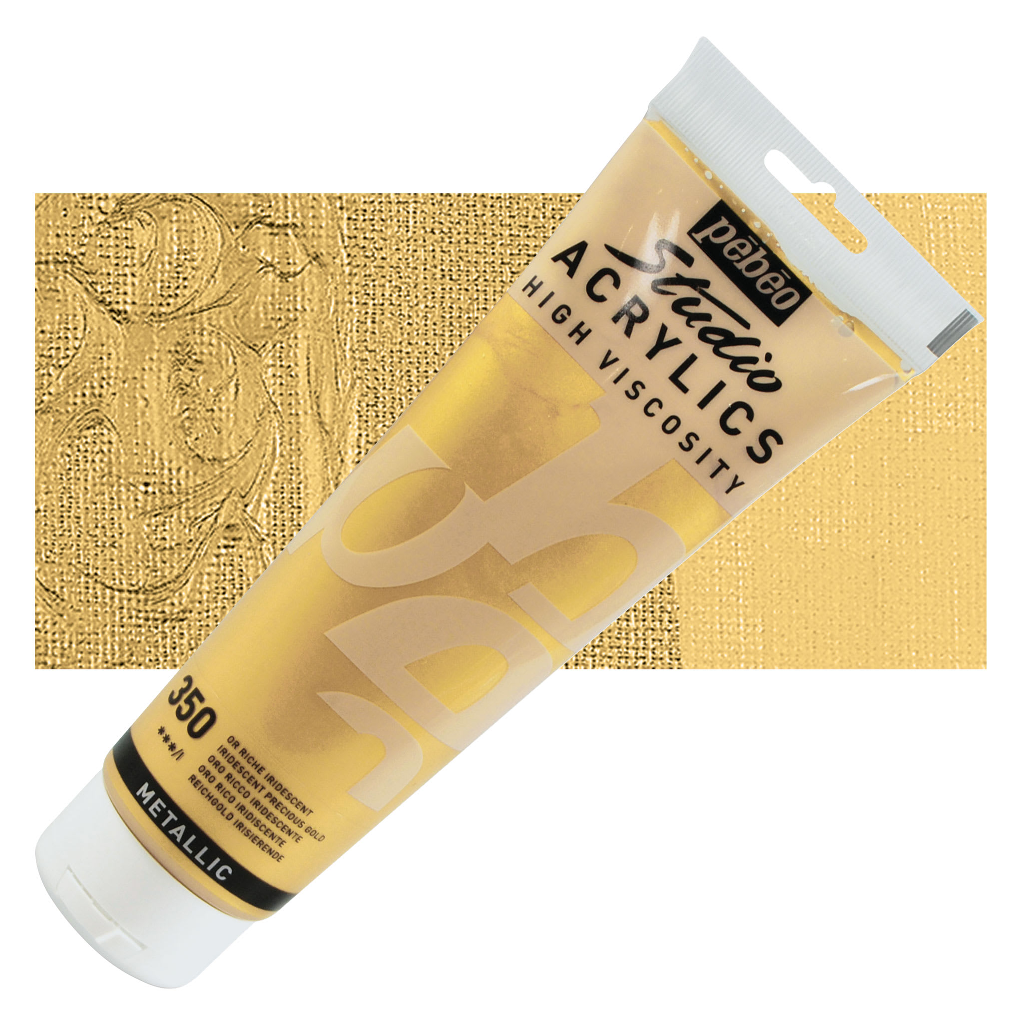 Pebeo High Viscosity Acrylics - Precious Gold, 250 ml, Tube