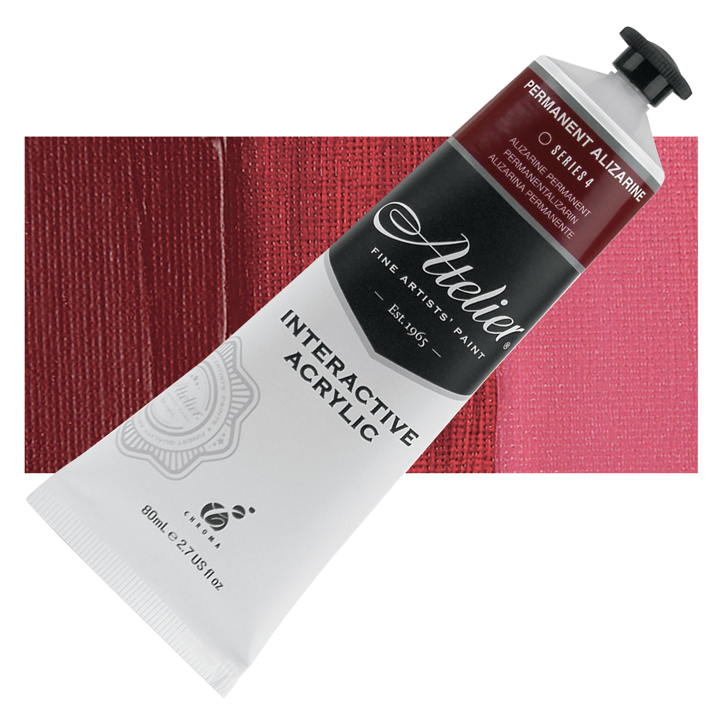 Chroma Atelier Interactive Artists' Acrylics - Permanent Alizarine, 80 ml tube