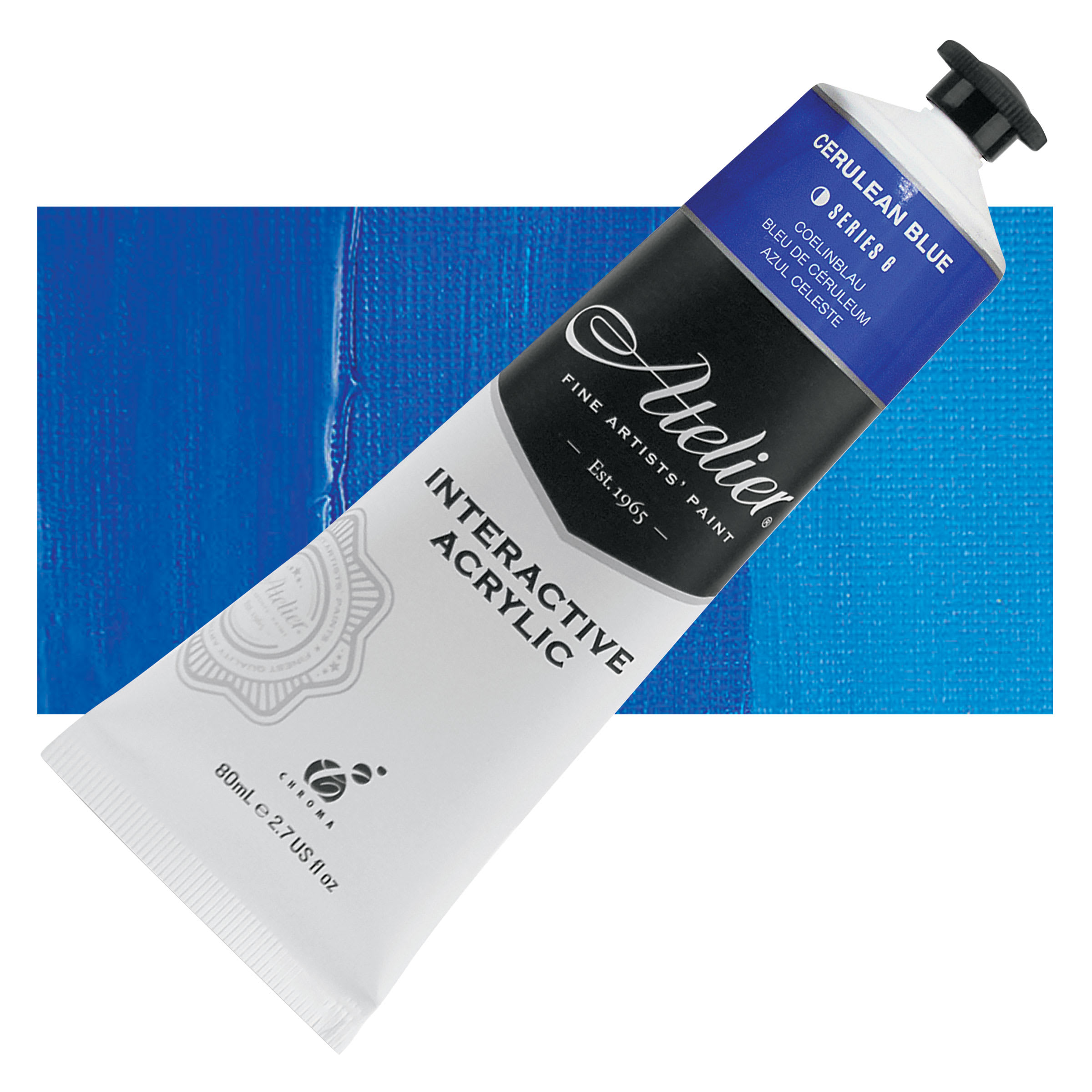 Chroma Atelier Interactive Artists' Acrylics - Cerulean Blue, 80 ml tube