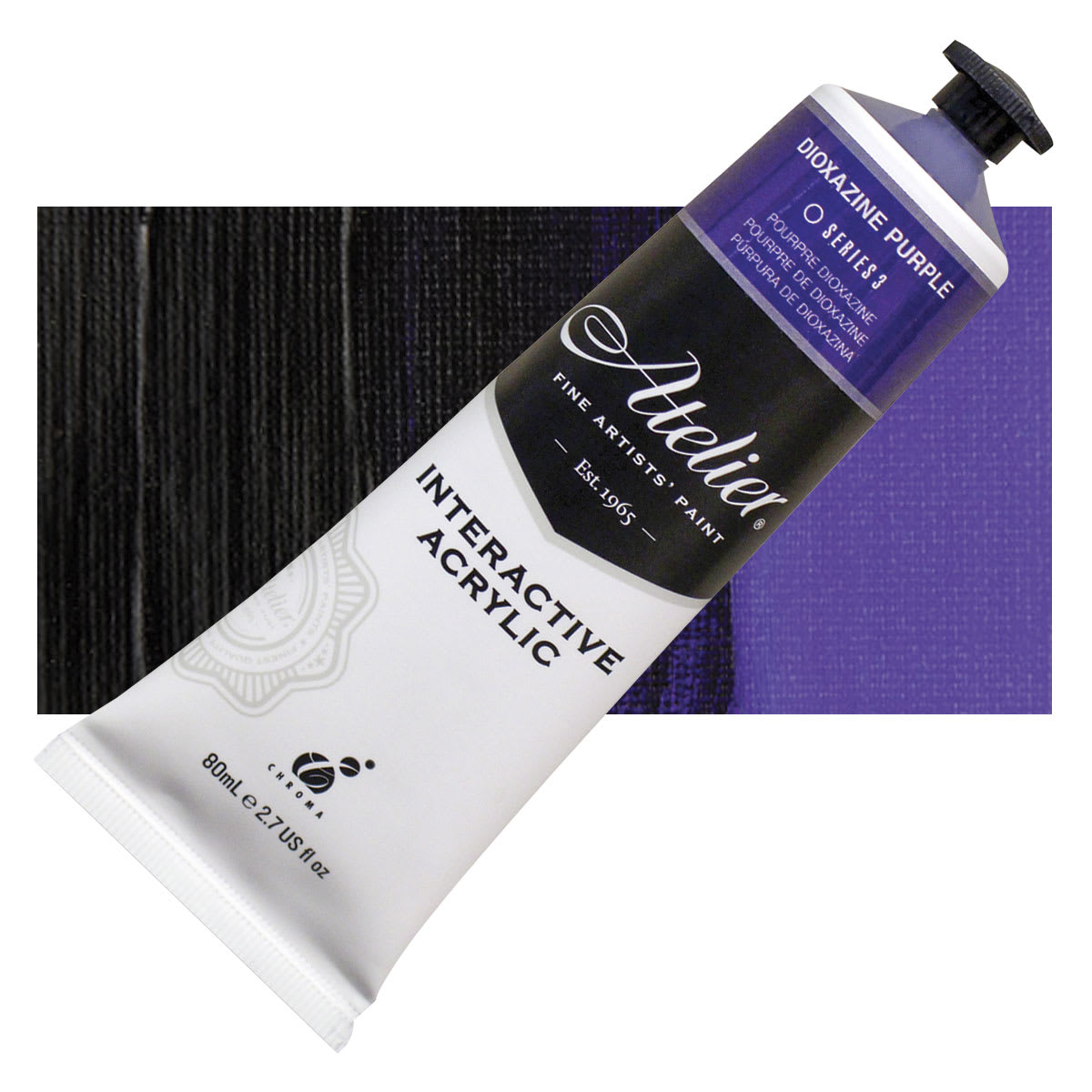 Chroma Atelier Interactive Artists' Acrylics - Dioxazine Purple, 80 ml tube