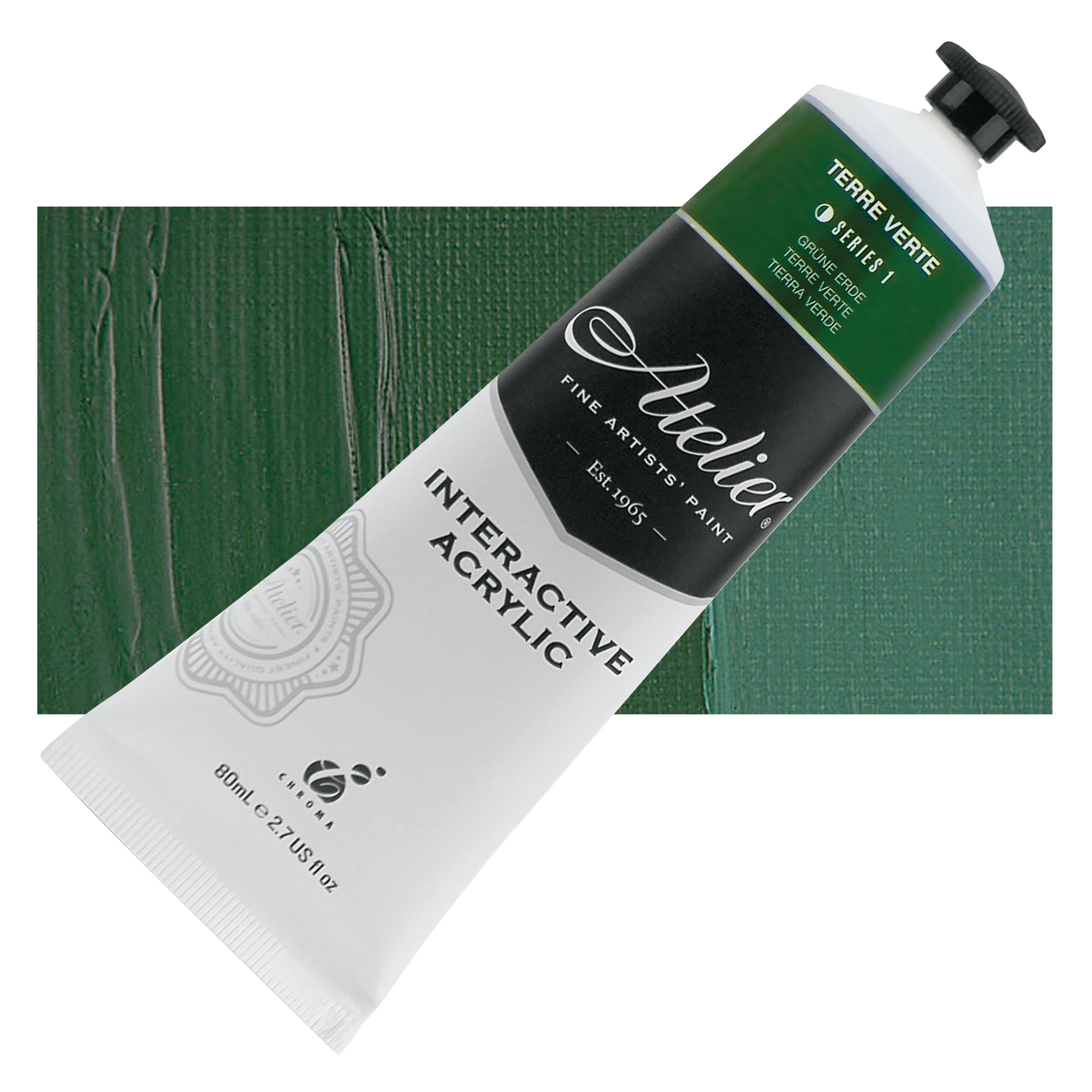 Chroma Atelier Interactive Artists' Acrylics - Terre Verte, 80 ml tube
