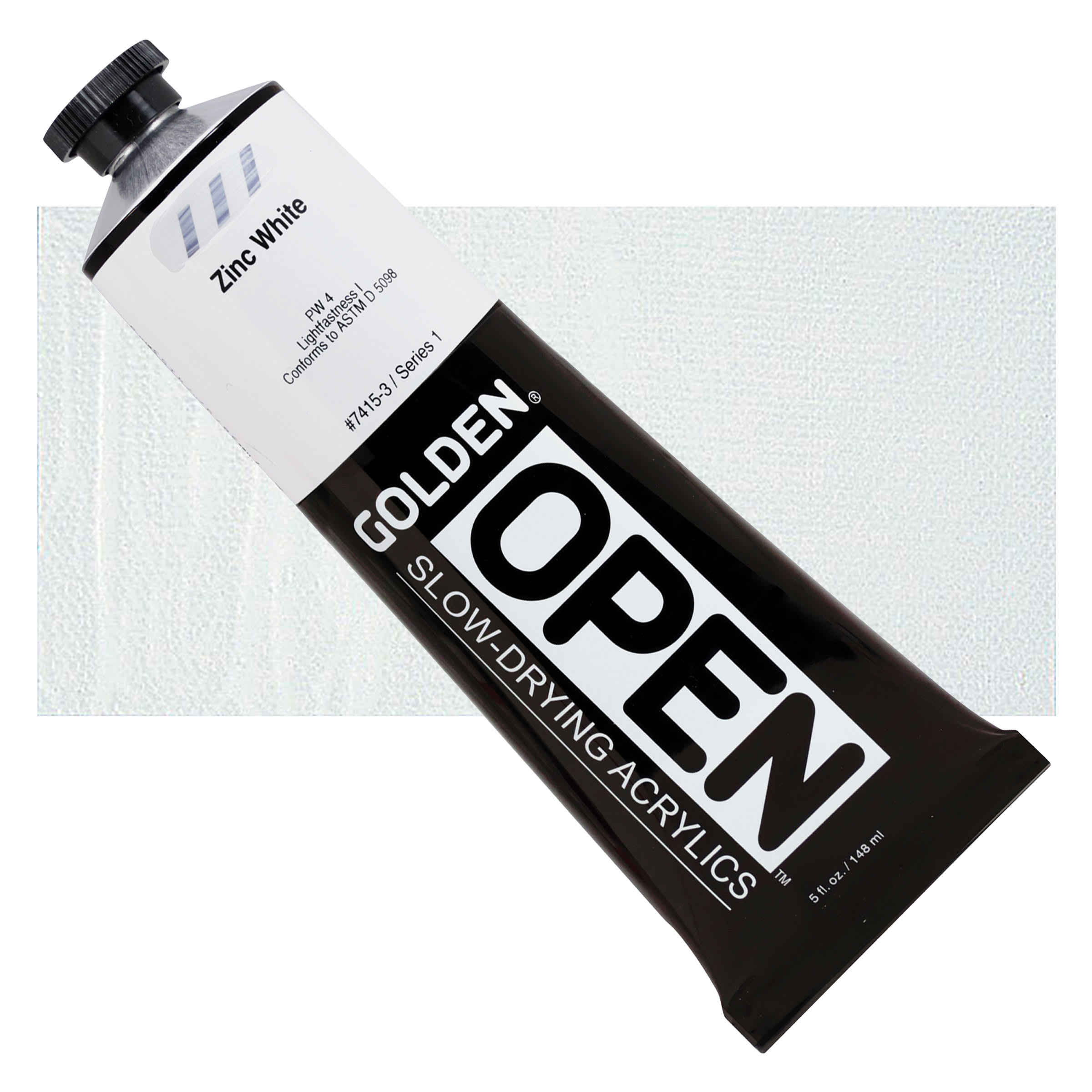 Golden Open Acrylics - Zinc White, 5 oz Tube