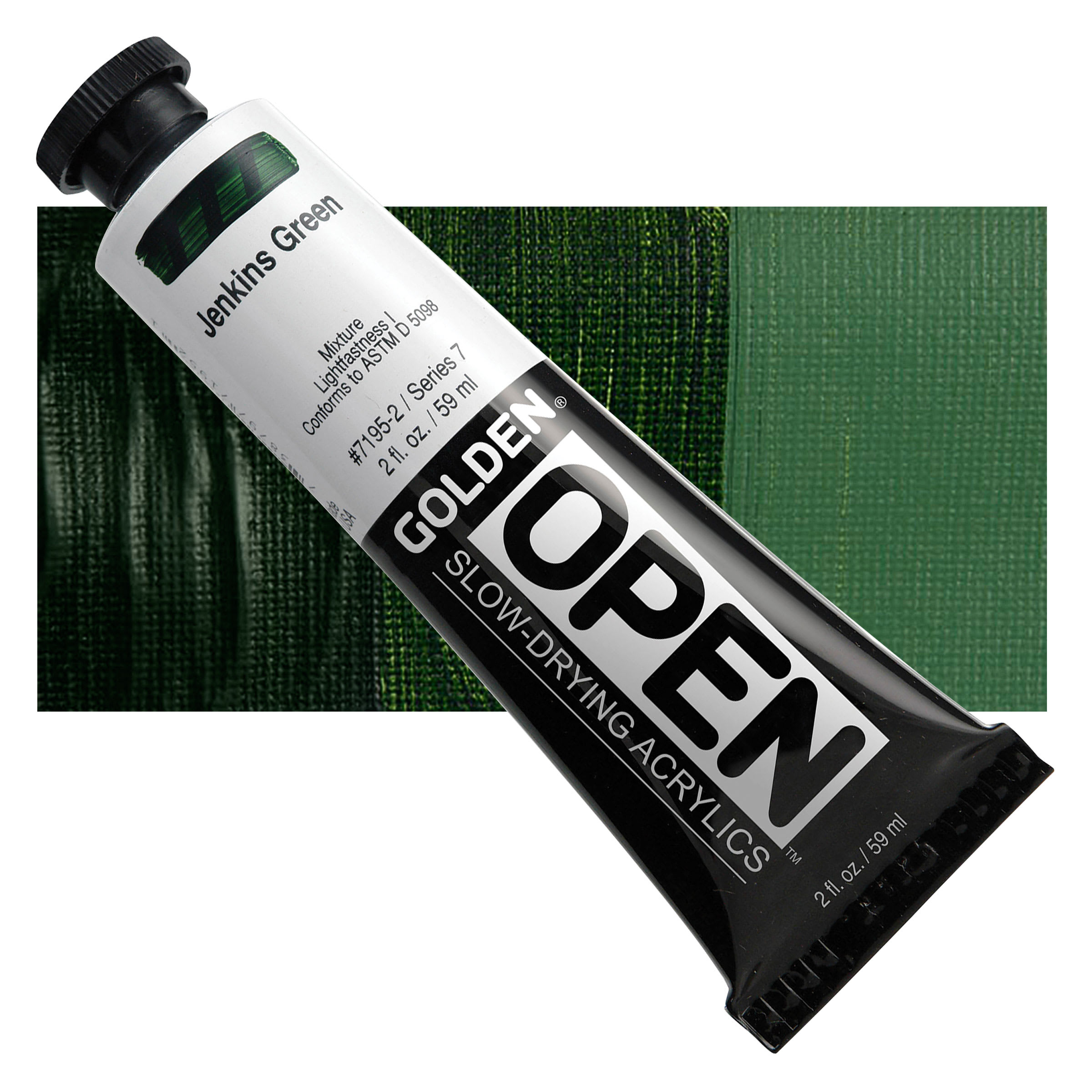 Golden Open Acrylics - Jenkins Green, 2 oz Tube