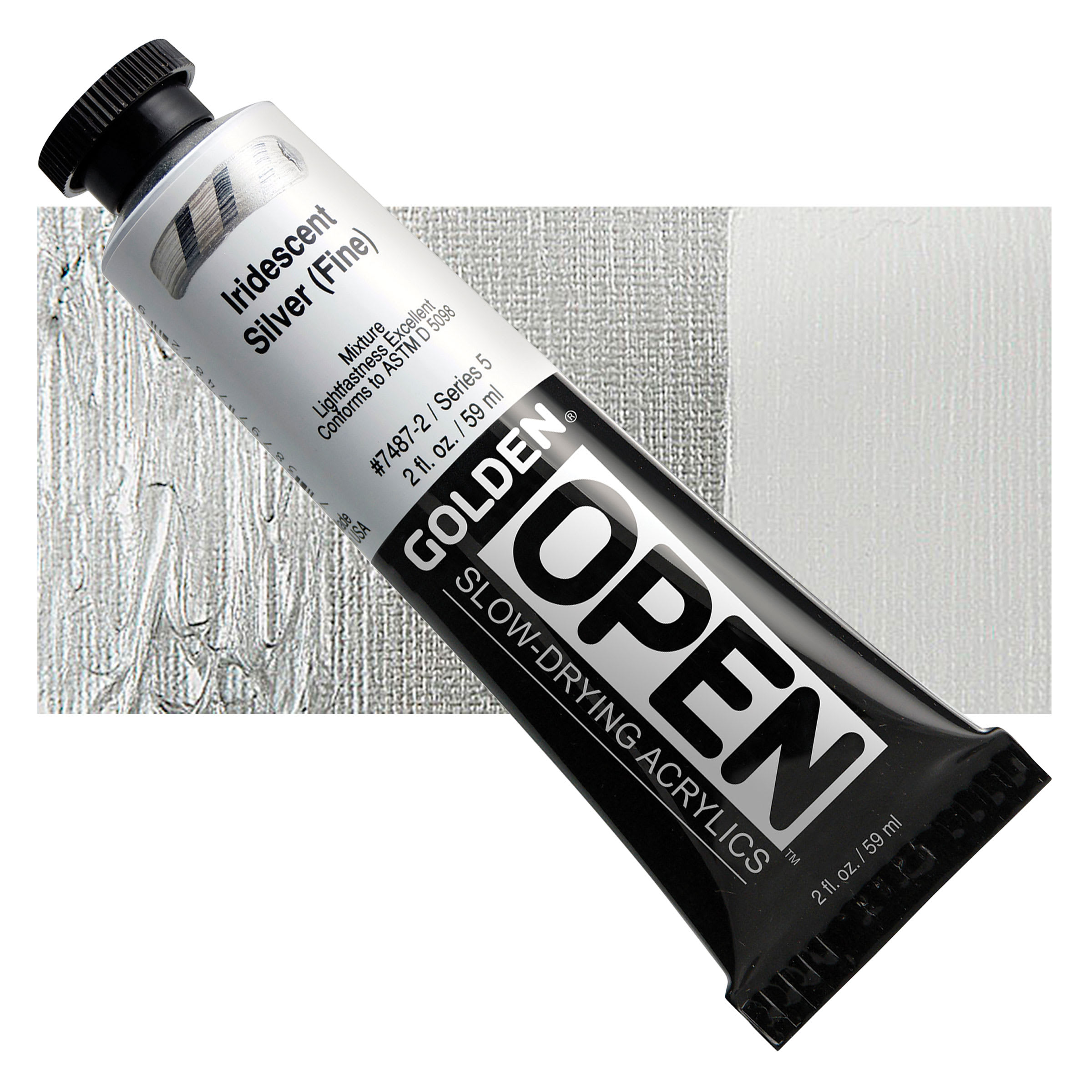 Golden Open Acrylics - Iridescent Silver (Fine), 2 oz Tube