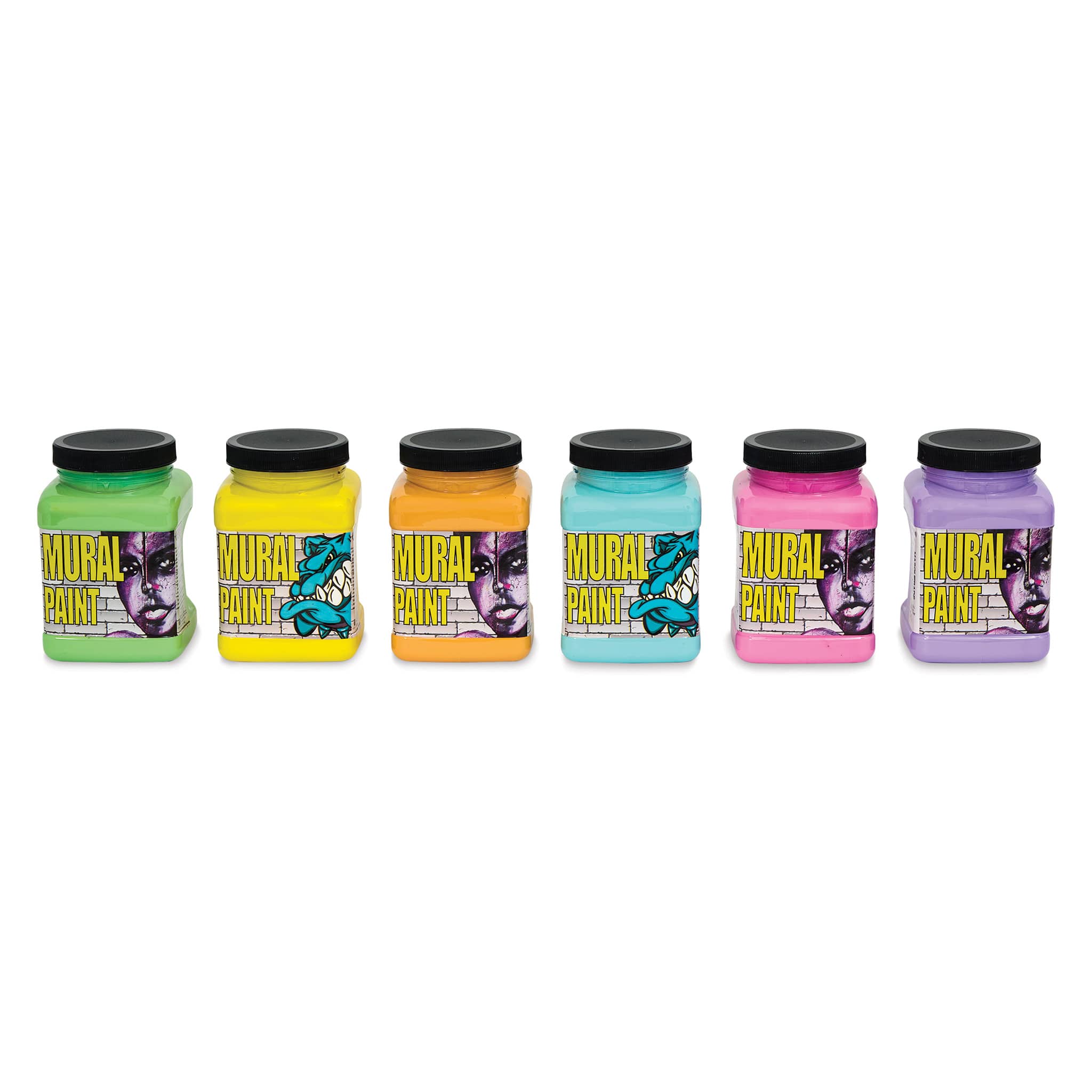 Chroma Acrylic Mural Paints - Set of 6, Tints, 16 oz jars