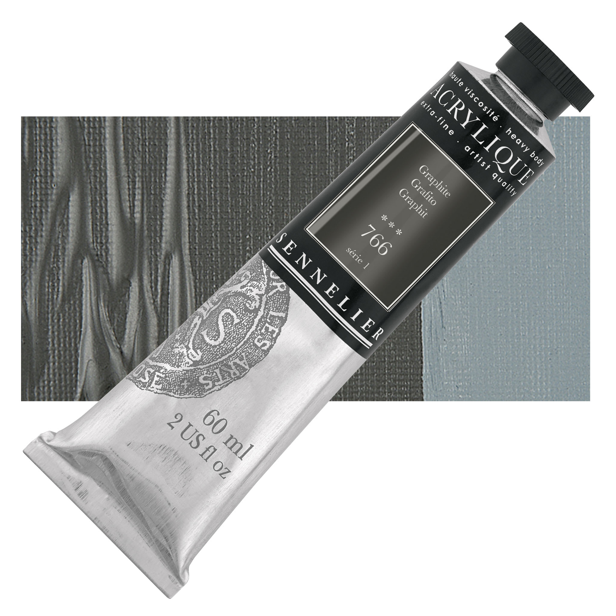 Sennelier Extra-Fine Artist Acryliques - Graphite, 60 ml tube