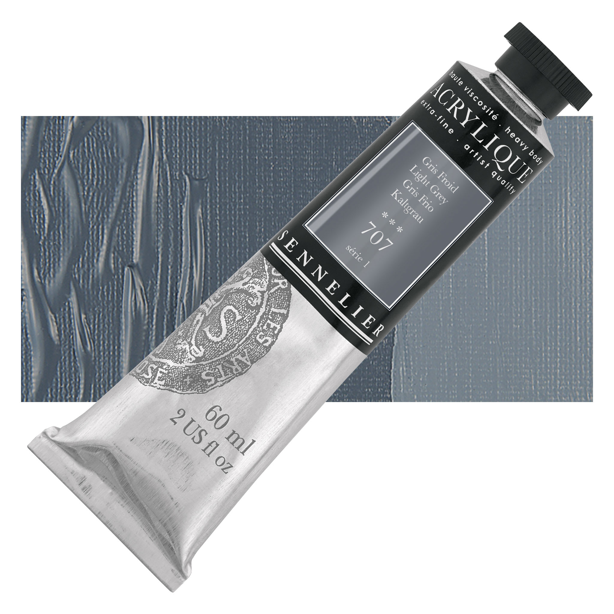 Sennelier Extra-Fine Artist Acryliques - Light Gray, 60 ml tube
