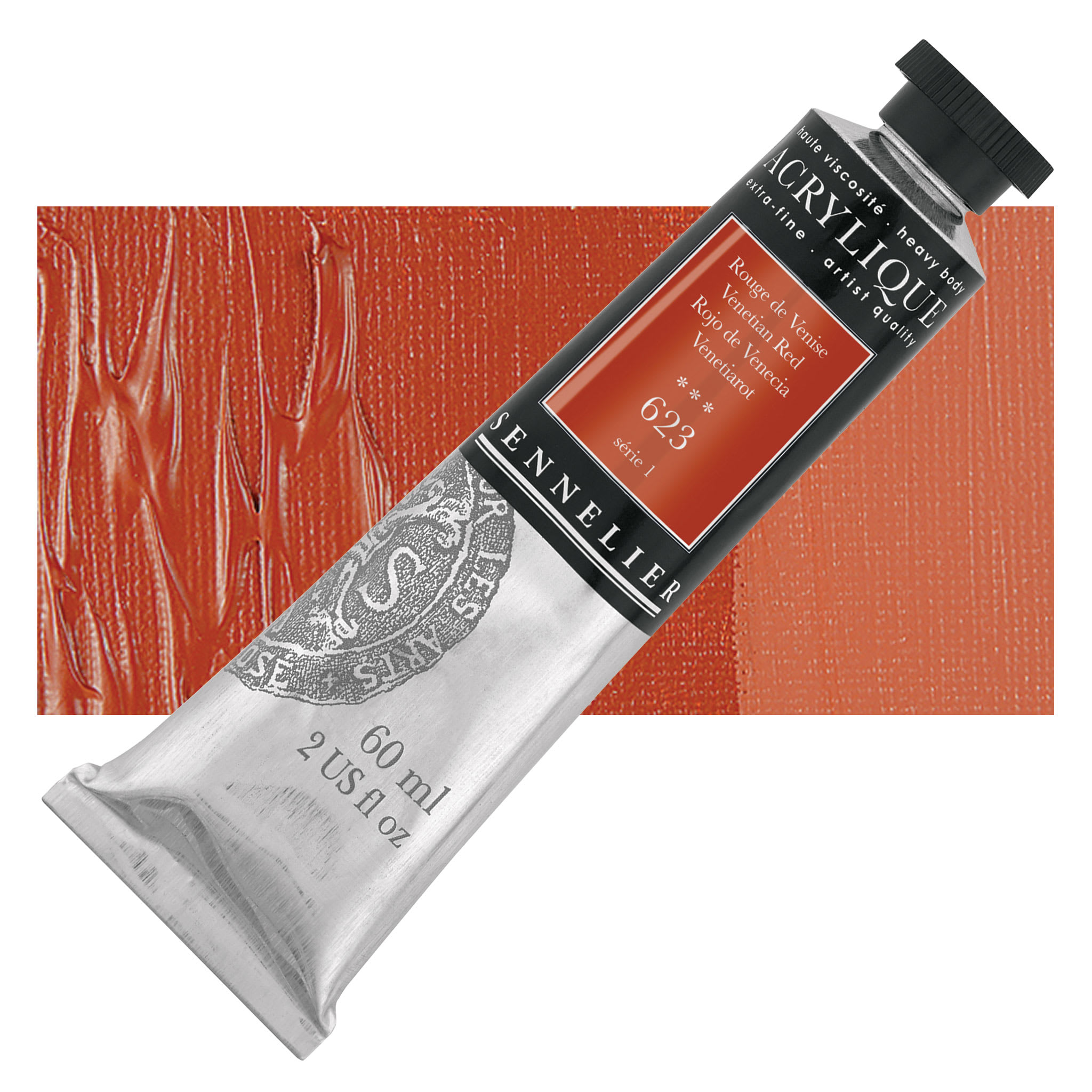 Sennelier Extra-Fine Artist Acryliques - Venetian Red, 60 ml tube