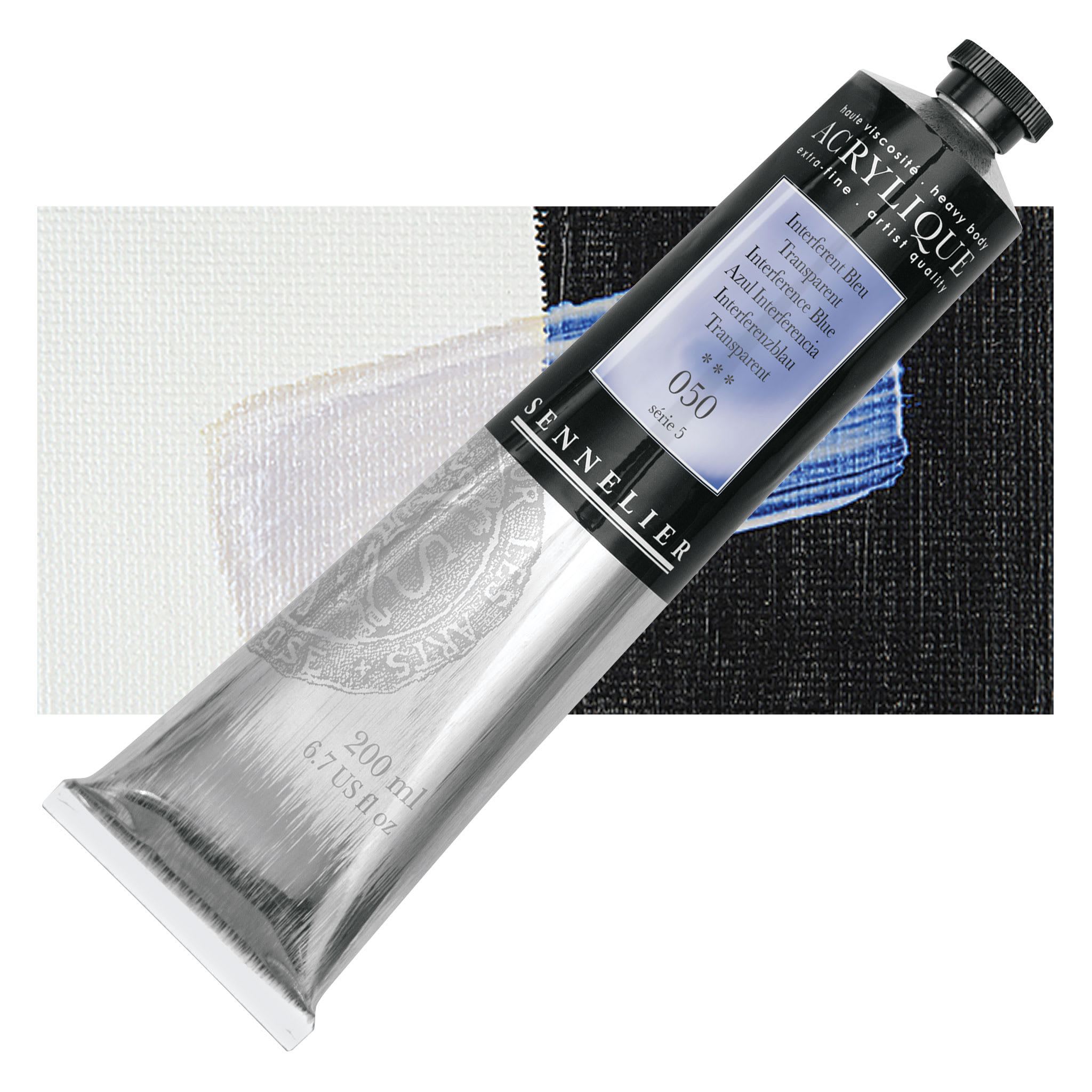 Sennelier Extra-Fine Artist Acryliques - Interference Blue, 200 ml tube