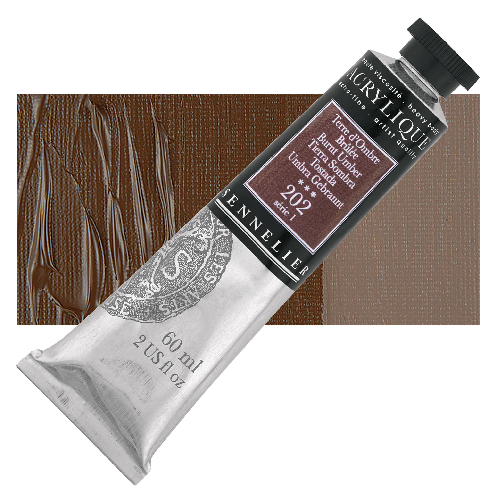 Sennelier Extra-Fine Artist Acryliques - Burnt Umber, 60 ml tube