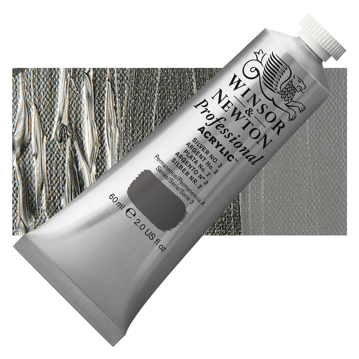 Winsor And Newton Professional Acrylic Colours Silver No. 2 60 Ml 624