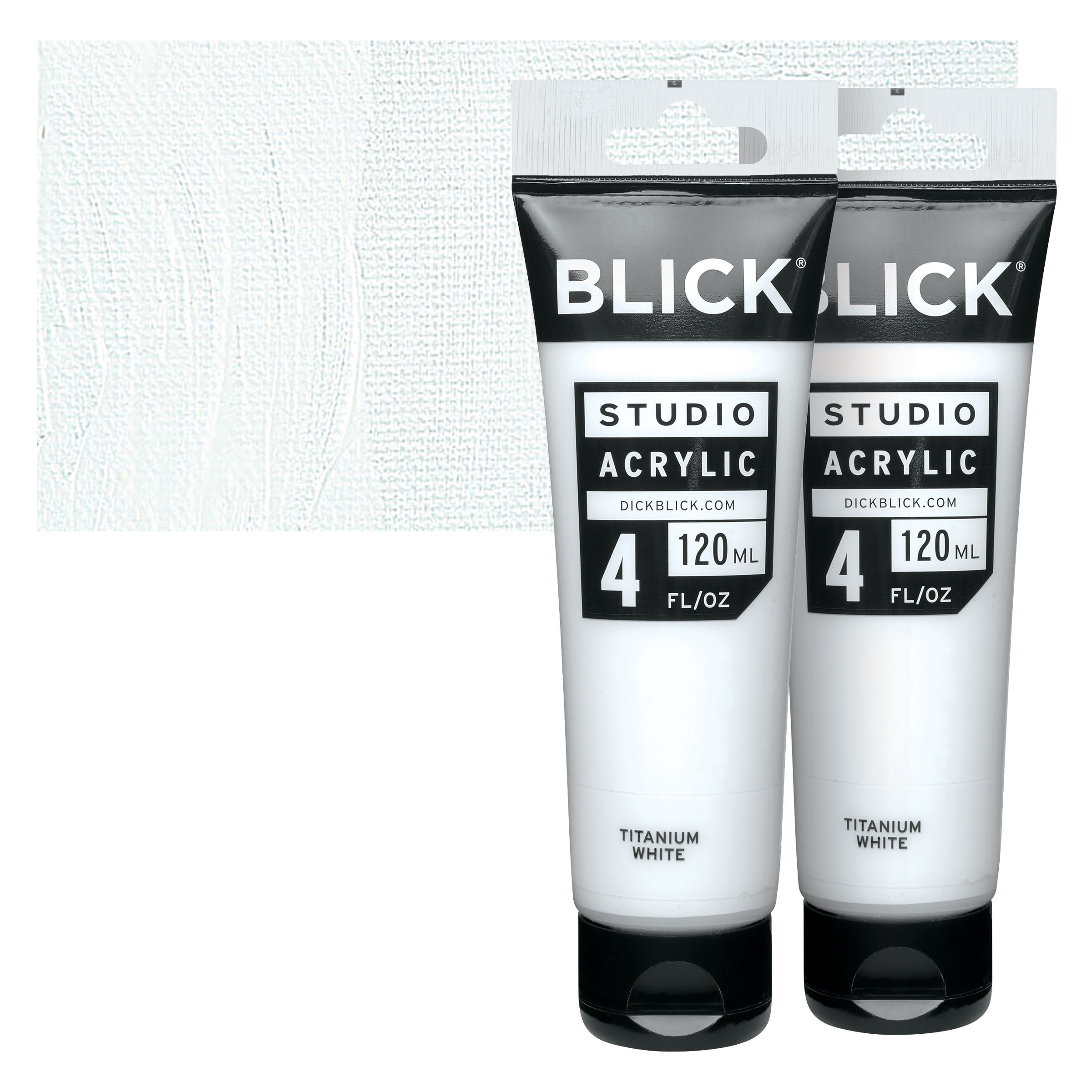 Blick Studio Acrylics - Pkg of 2, Titanium White, 4 oz tubes