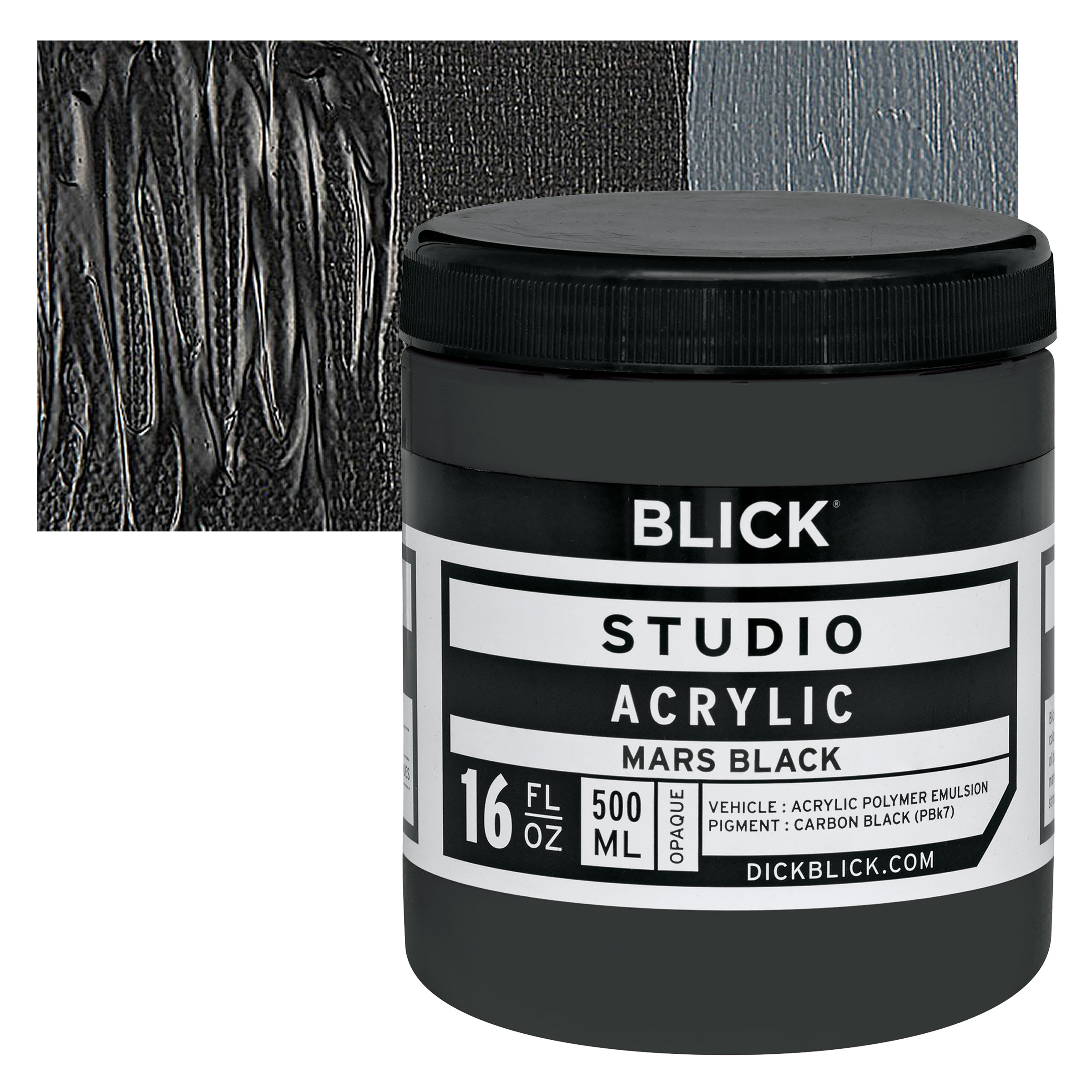 Blick Studio Acrylics - Mars Black, 16 oz jar